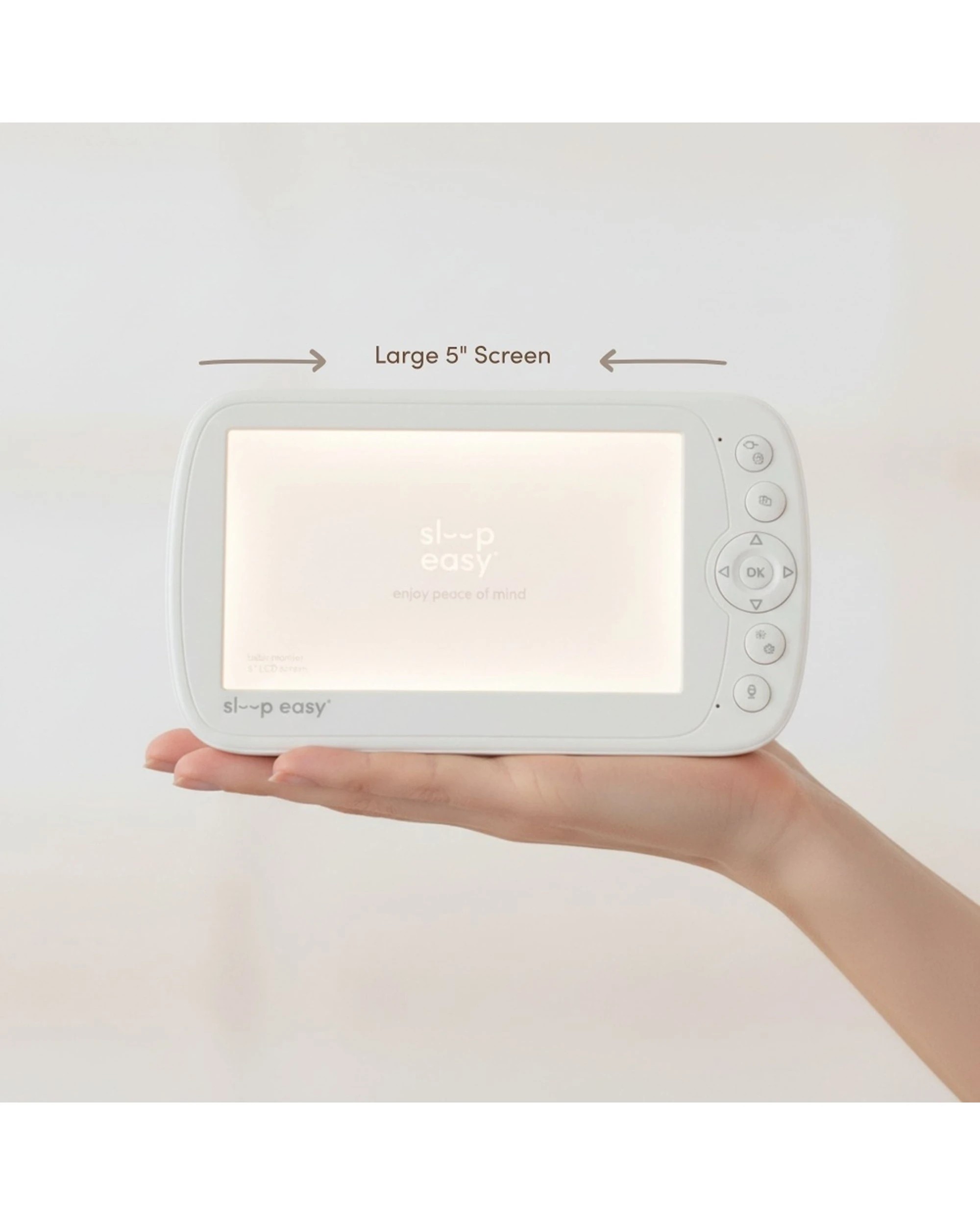 4 Babystudio Sonno Crystal Digital Baby Monitor 5 Inch Pan Tilt Camera 12.7cm - White, 4 of 7
