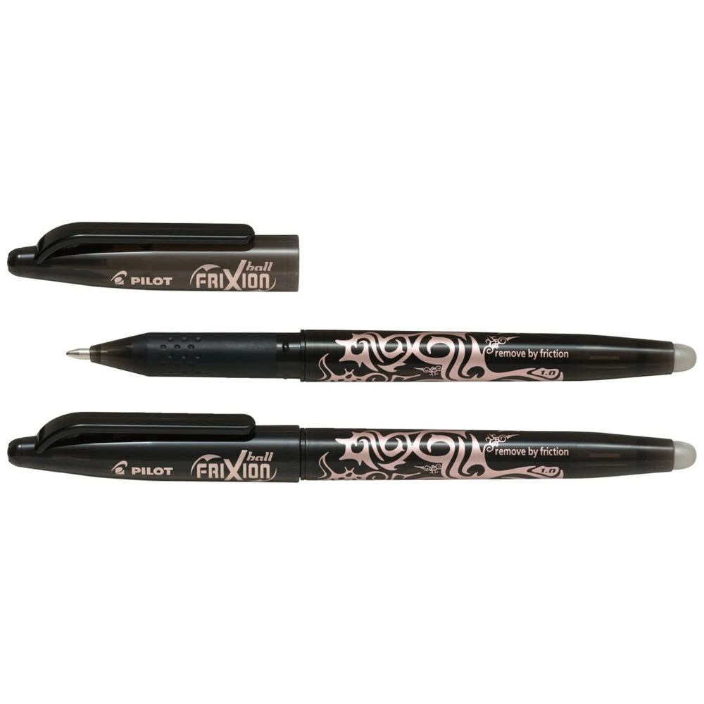 3 PILOT FriXion Ball Erasable Gel Pen 1mm Black 2 Pack, 3 of 5