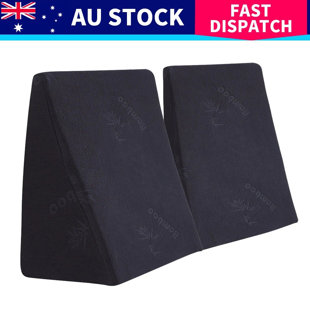 10 Dreamz Cool Gel Memory Foam Bed Wedge Pillow Cushion Neck Back Support Sleep With Cover, 10 of 10