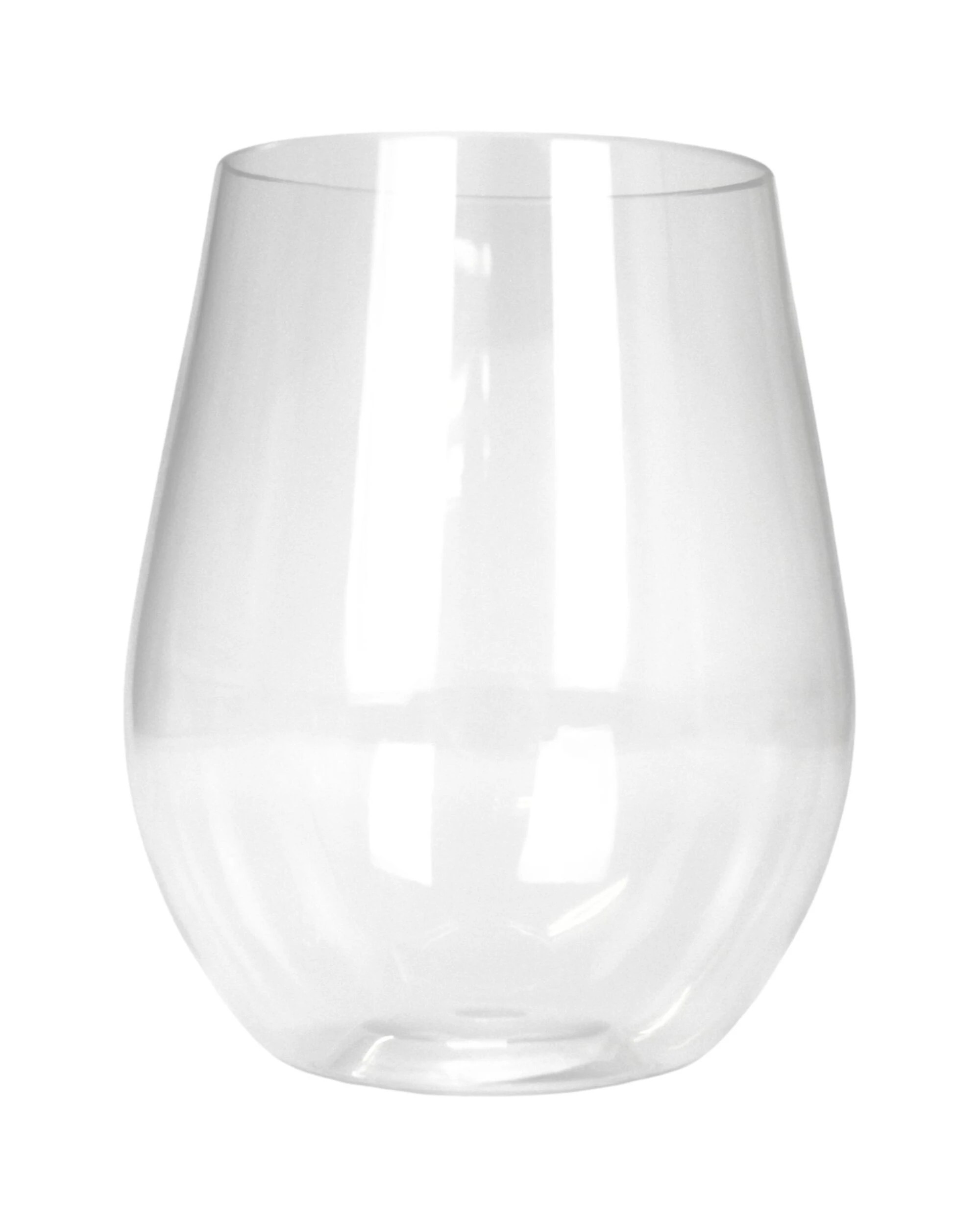 1 Partyrama Acrylic Stemless Wine Glass 350ml - Clear, 1 of 1