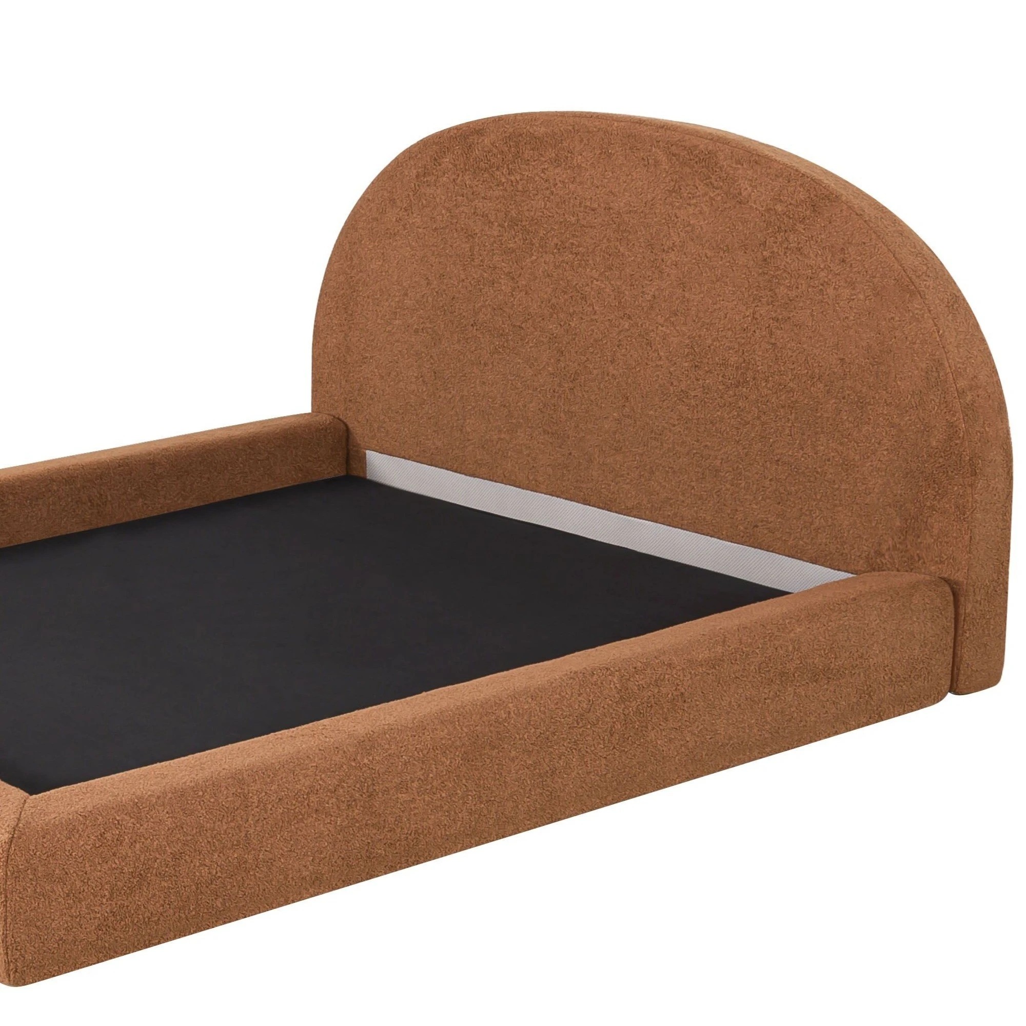 5 Milano Contour Boucle Tool Free Bed Frame - King Bed - Brown, 5 of 5