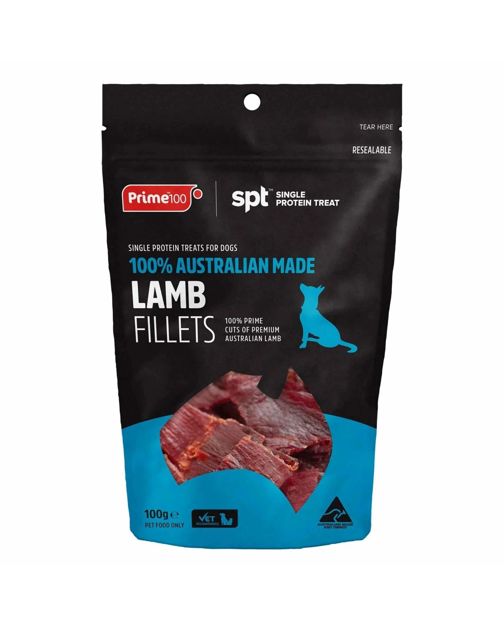 1 Prime100 Spt Lamb Fillets Dog Treats 100g, 1 of 2