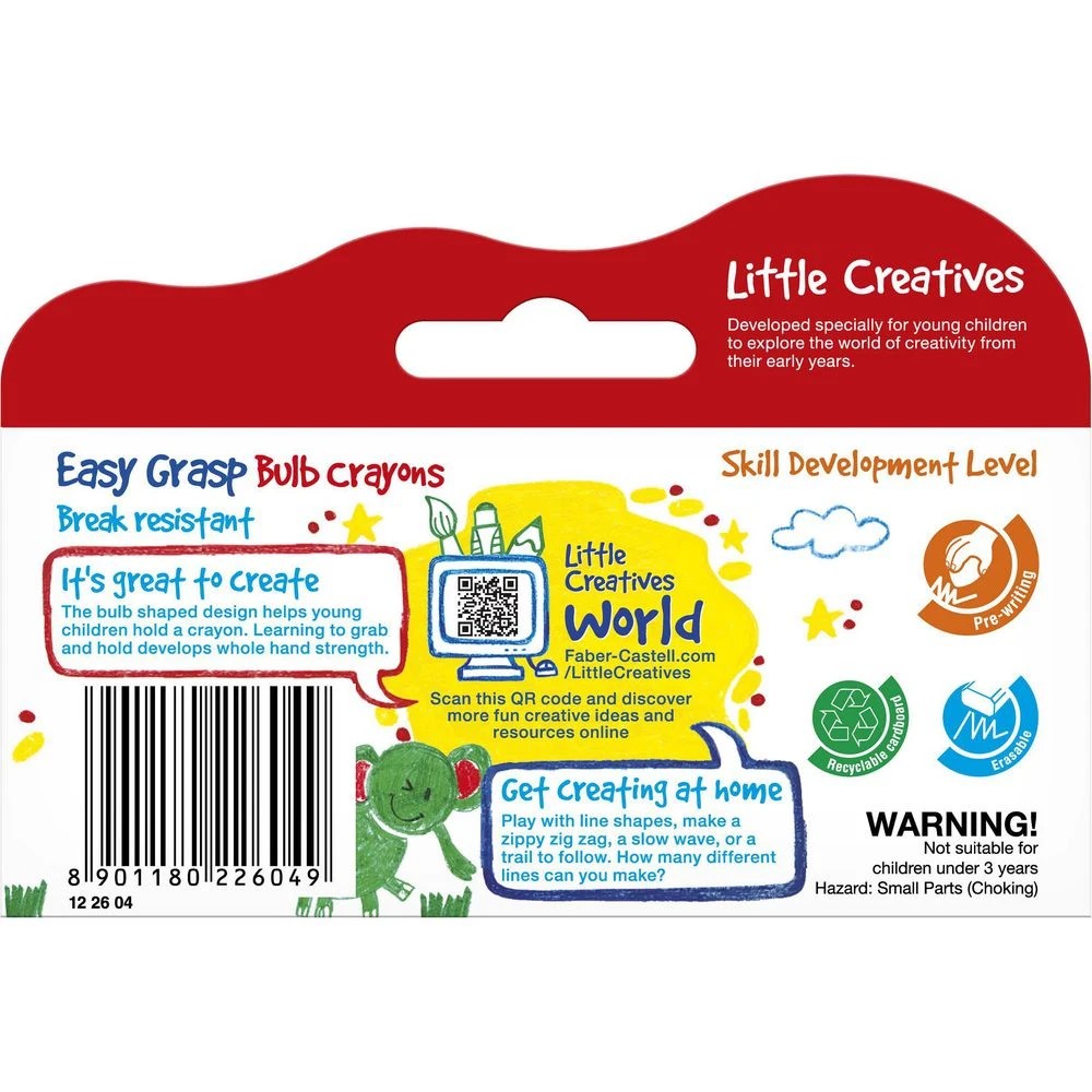 3 Faber-Castell Little Creatives Easy Grasp Bulb Crayons, 3 of 8
