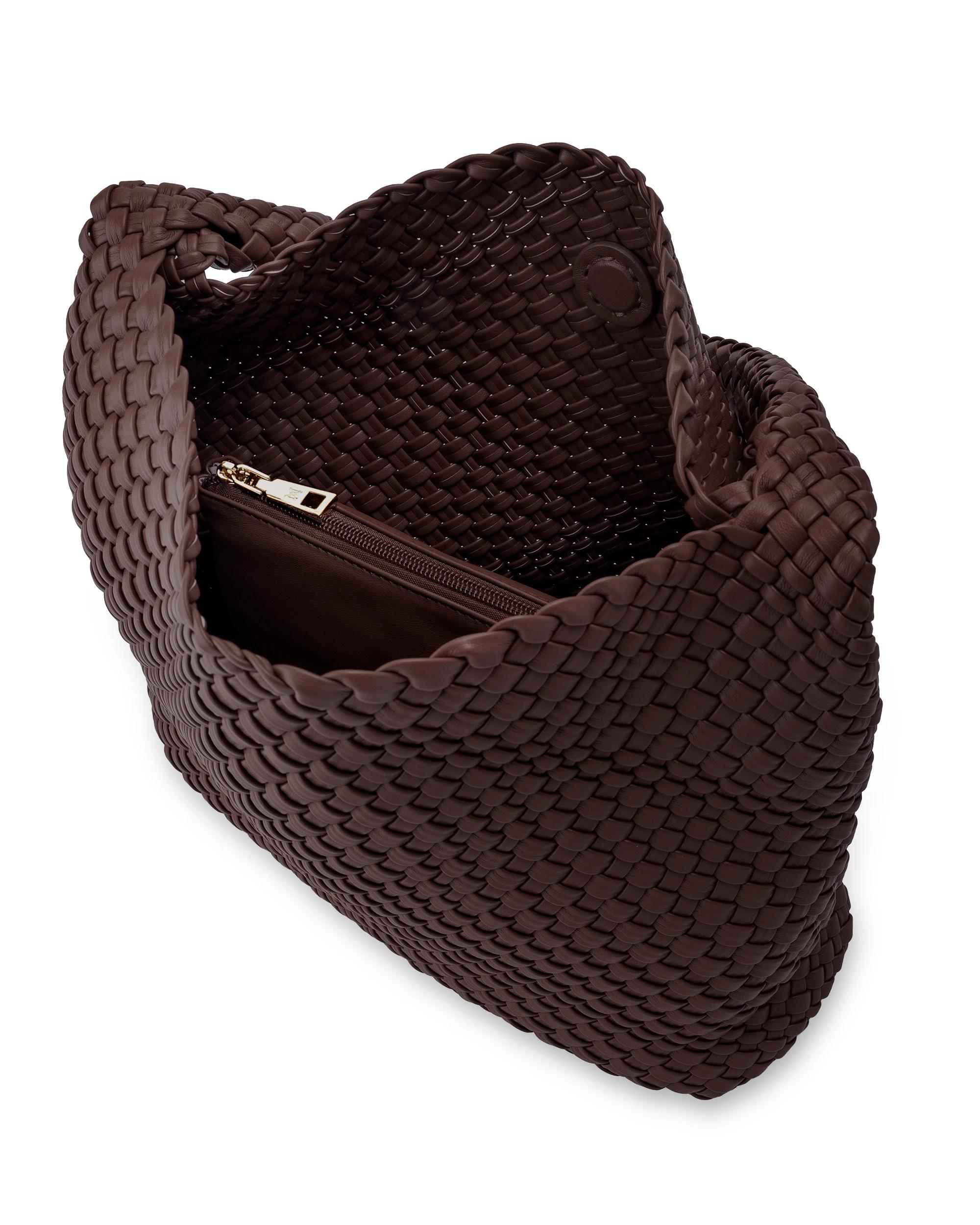6 Madison Accessories Lydia Weave Large Hobo CHOCOLATE, 6 of 6