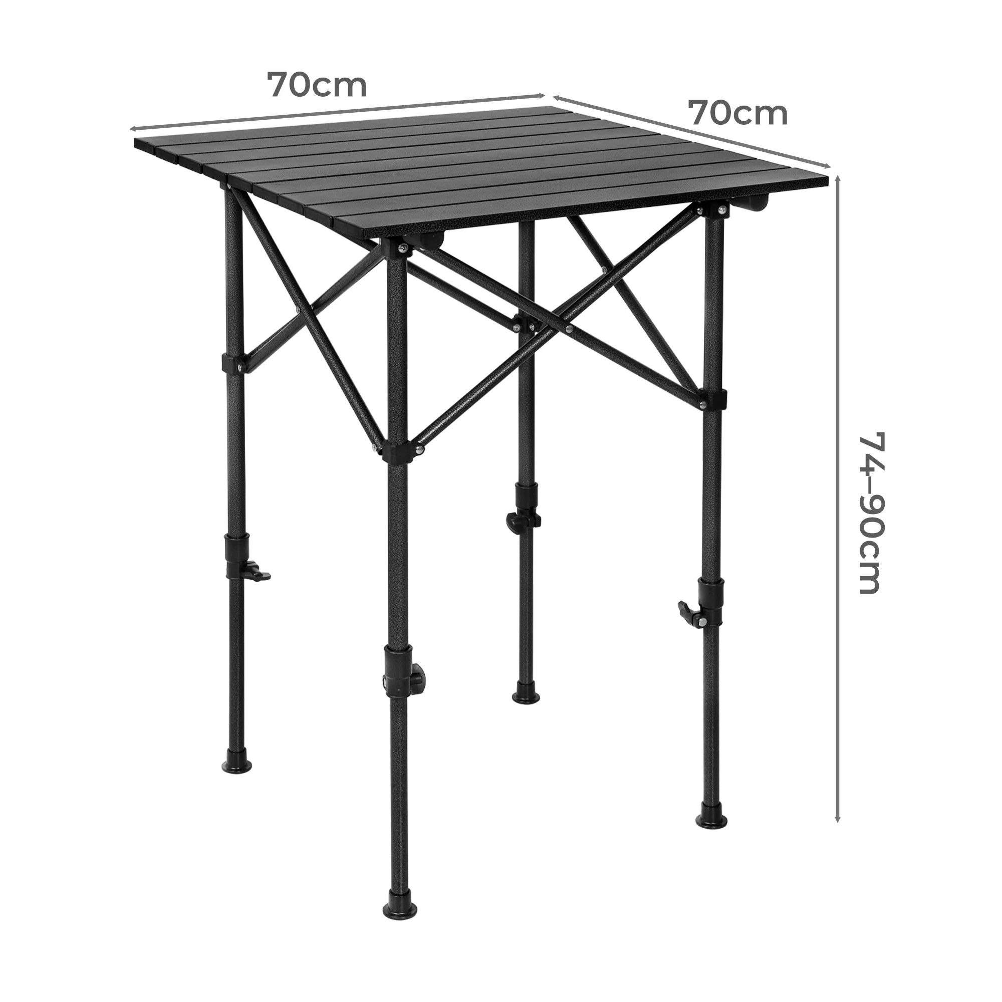 3 Levede Camping Table Folding Aluminum Portable Picnic Foldable BBQ Desk 70cm, 3 of 9
