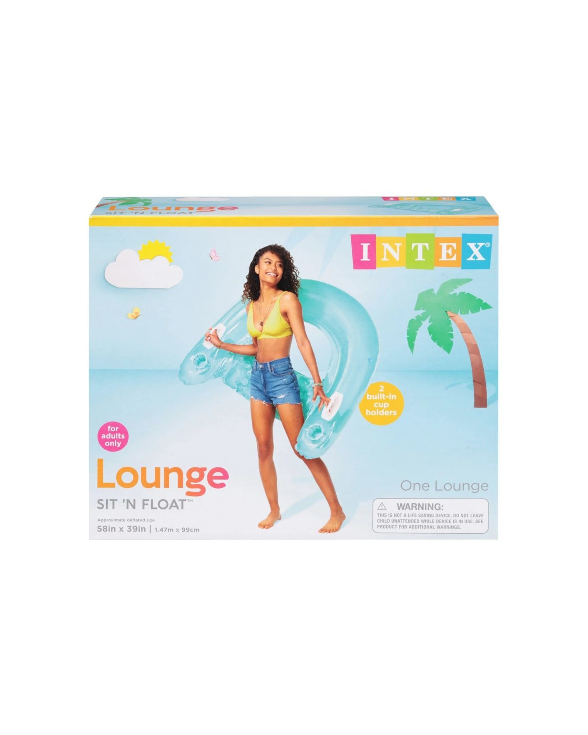 6 Intex Sit'N Float Outdoor Inflatable Seat - Assorted, 6 of 9