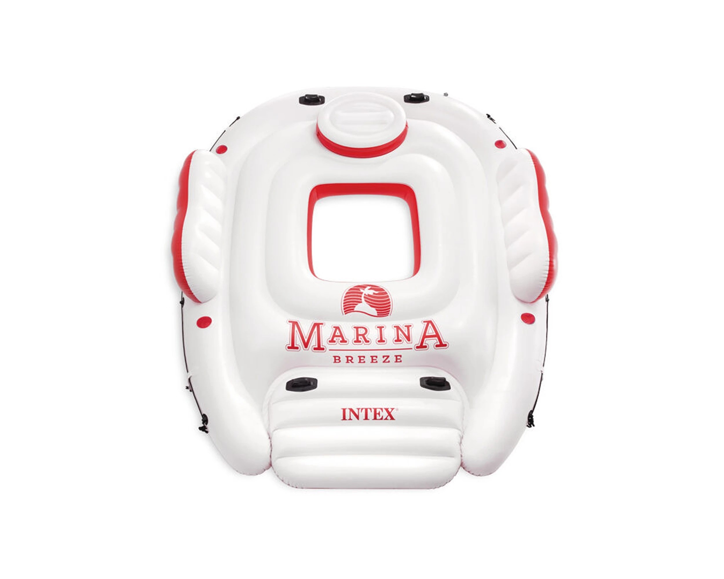 2 INTEX Marina Breeze Inflatable Pontoon Raft For 5 Adults 259x221x58cm PVC - White, 2 of 7