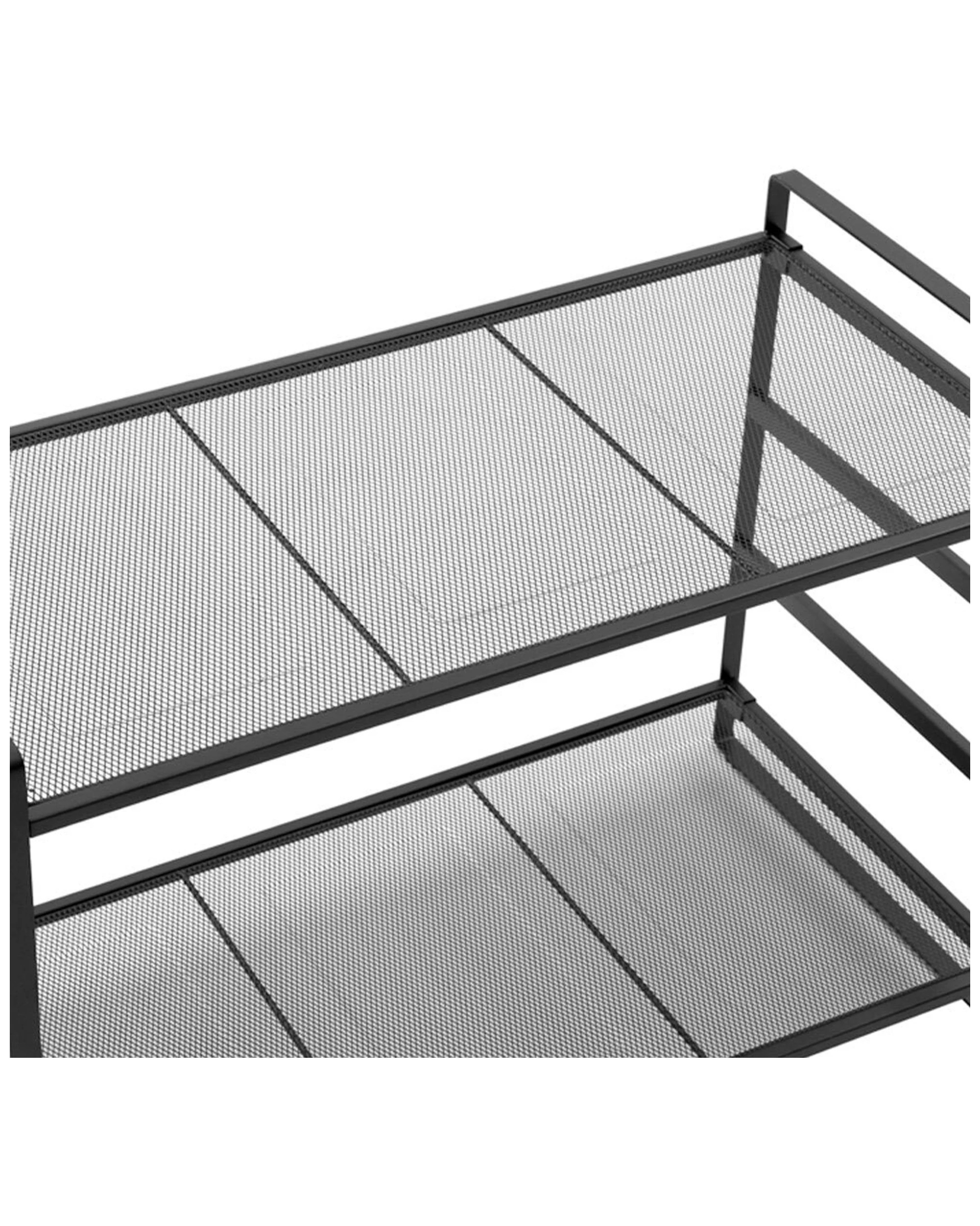 3 Boxsweden 2 Tier Mesh Wire Storage Shelf 73cm For Home Organisation.
 - Black, 3 of 5