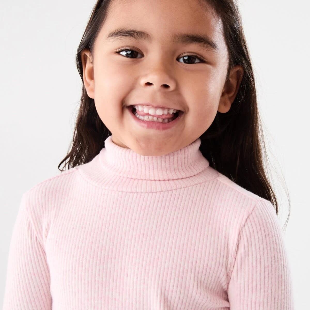 3 Long Sleeve Skivvy Top Pink Marle, 3 of 6