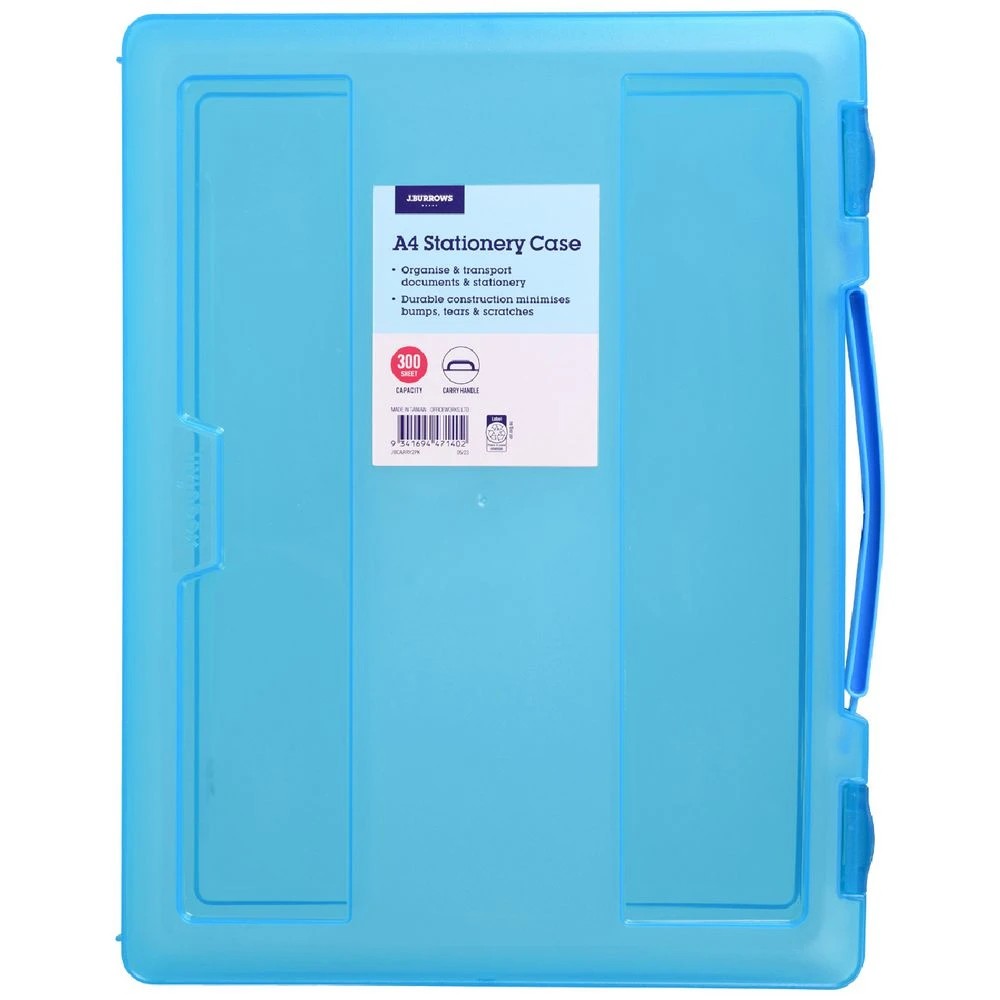 1 J.Burrows Stationery Case with Handle Blue, 1 of 4