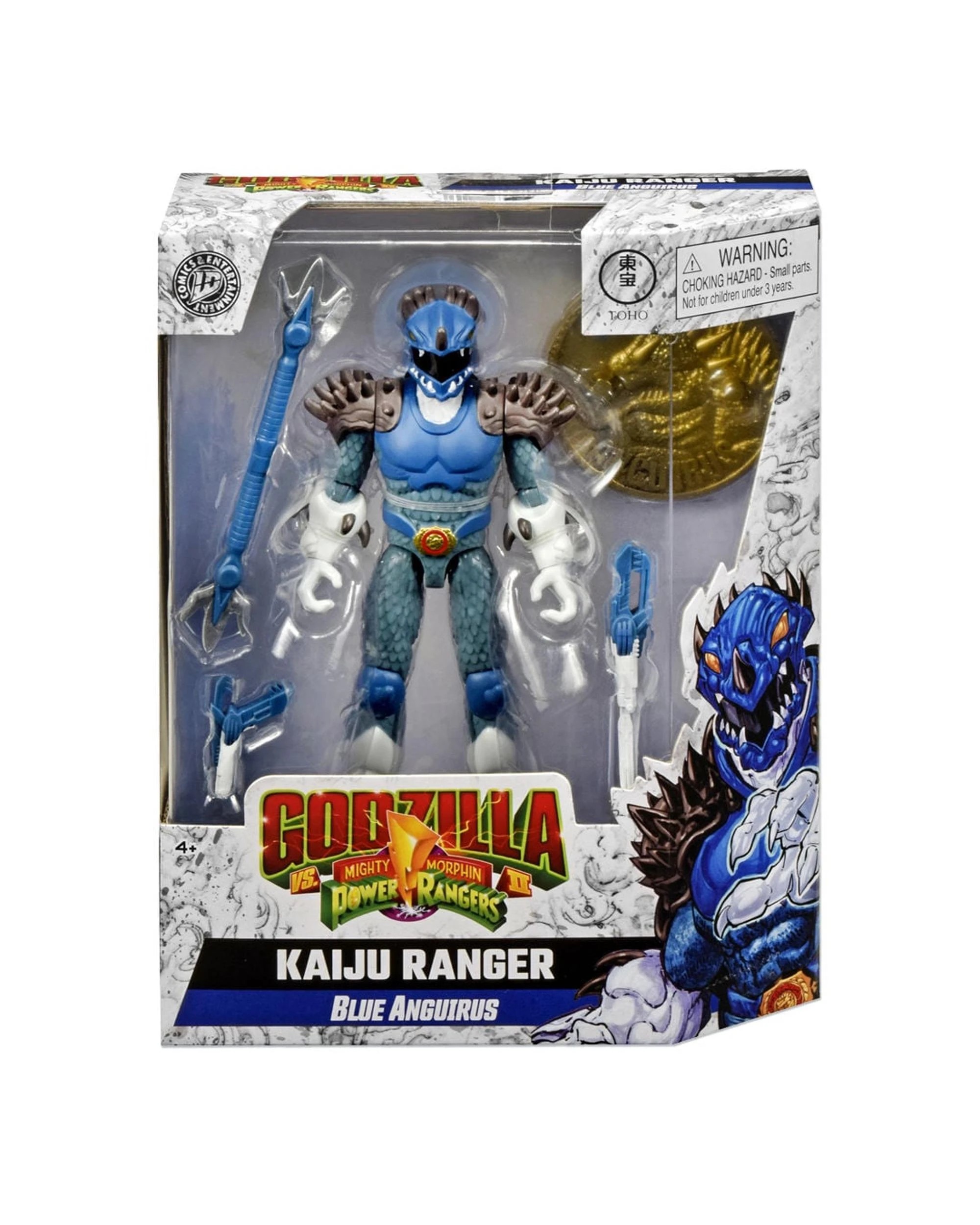 1 Godzilla vs Mighty Morphin Power Rangers II Blue Anguirus Kaiju Ranger Action Figure, 1 of 4
