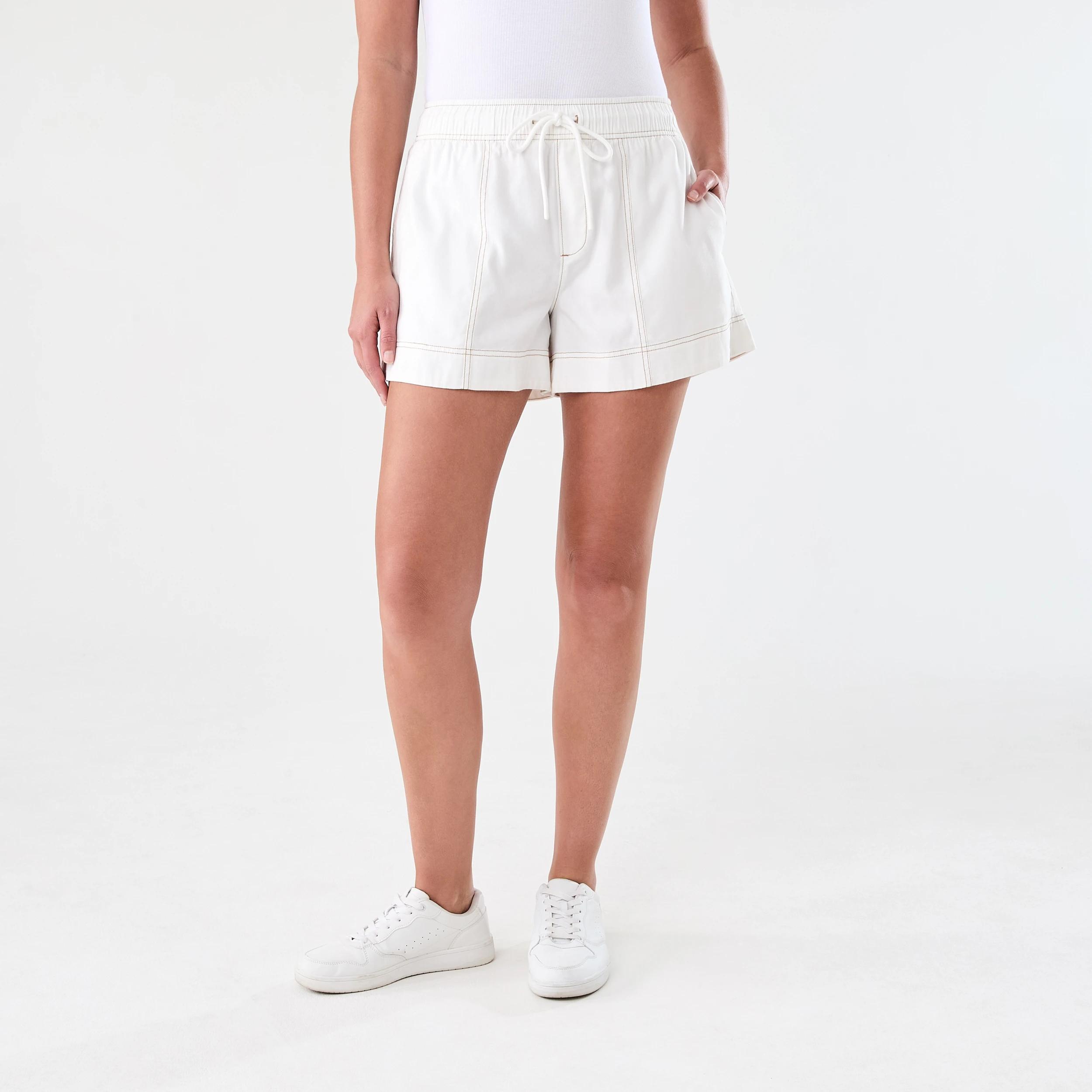 7 Seam Front Shorts Ecru, 7 of 7