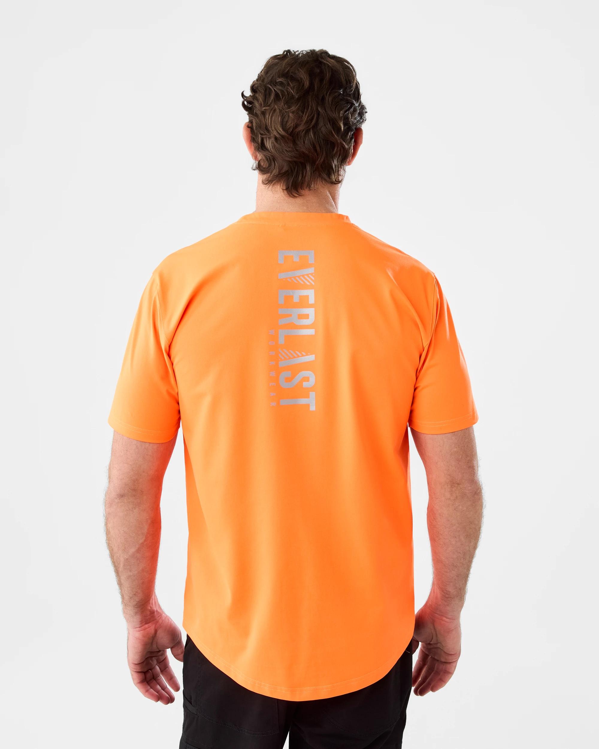 3 Everlast Mens Workwear Hi-Visibility T-shirt Orange, 3 of 7