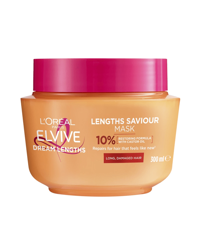 L'Oreal Paris Elvive Dream Lengths Saviour Mask 300ml - Vegetal Keratin, Vitamins and Castor