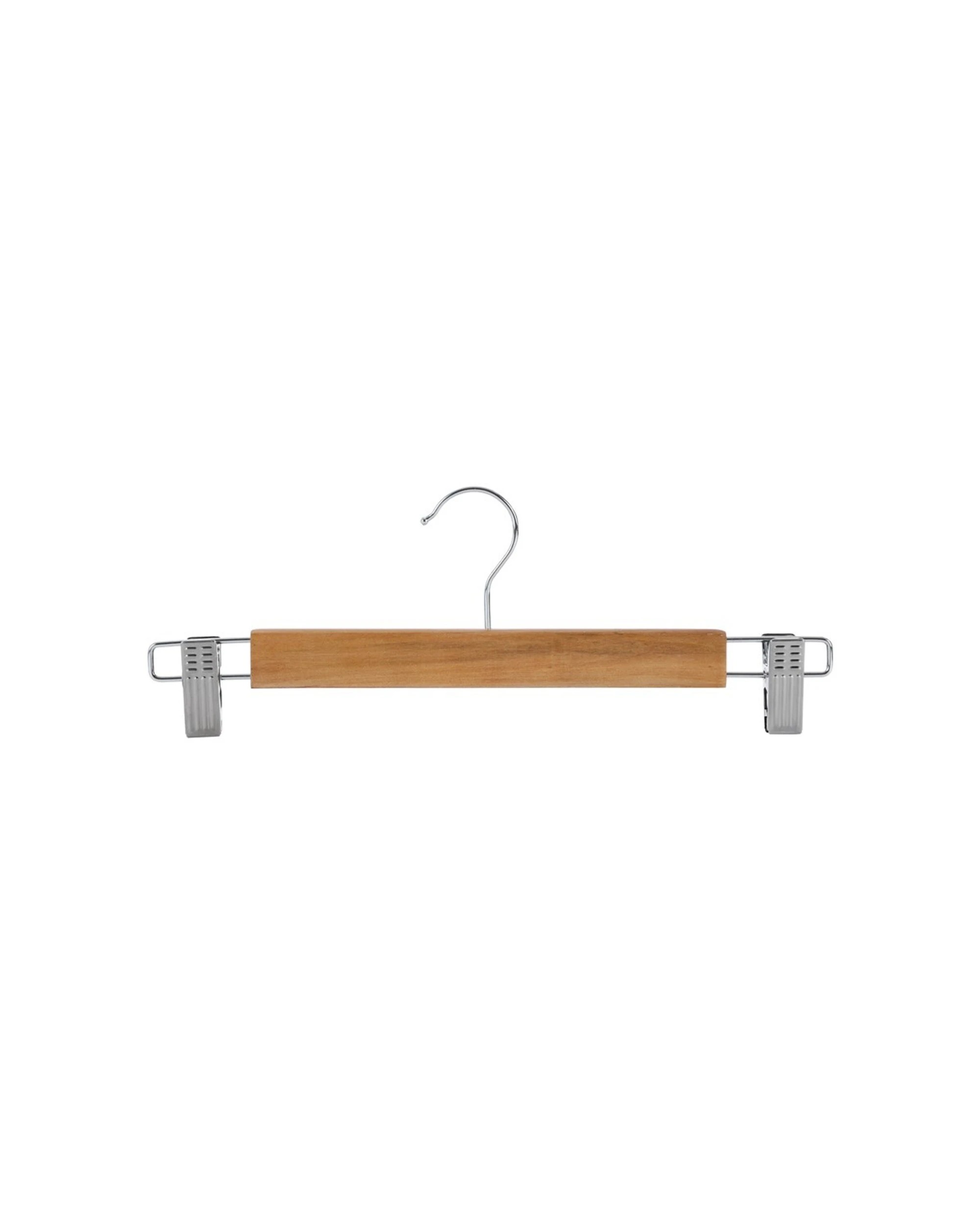 2 3pc Boxsweden 33cm Clothes Wooden Trousers/pants/jeans Clips Hangers Organiser
 - Natural, 2 of 3