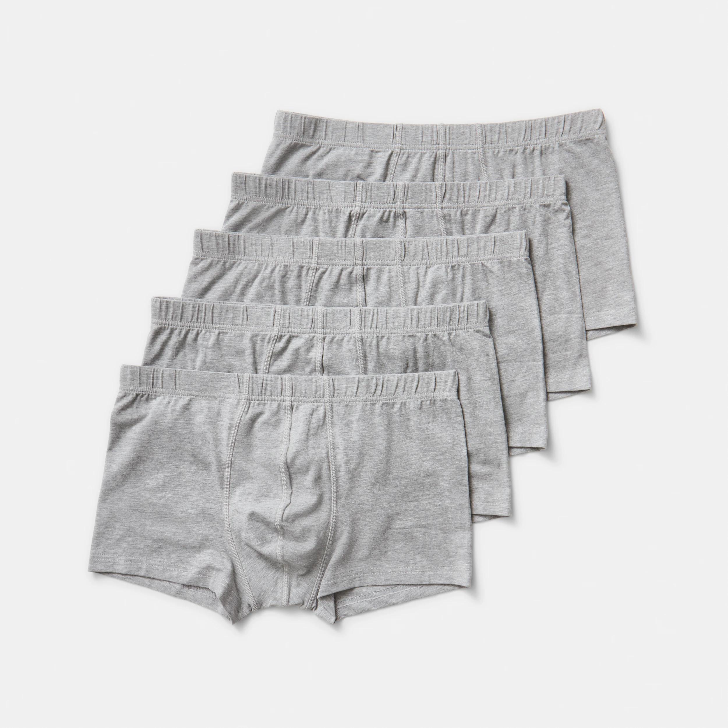 1 5 Pack Tunnel Waistband Trunks GRY MARLE, 1 of 6