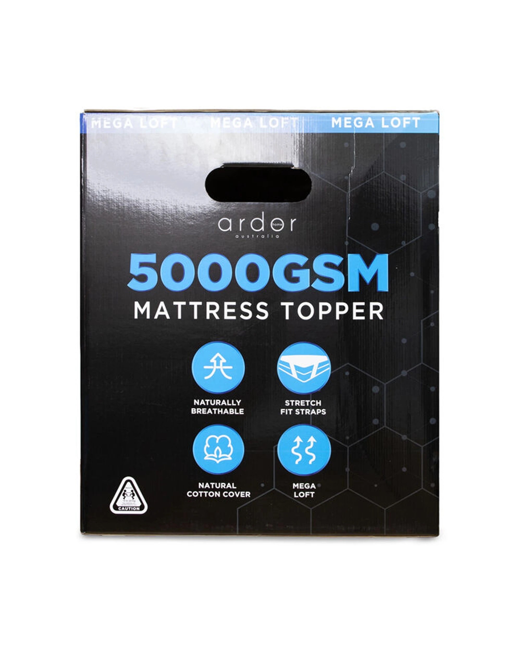 4 Ardor King 5000GSM Ball Fibre Mega Loft Mattress Topper - Secure Fit Straps - King Bed - White, 4 of 5