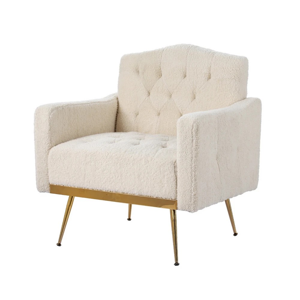 1 Artiss Armchair Boucle - Beige, 1 of 6
