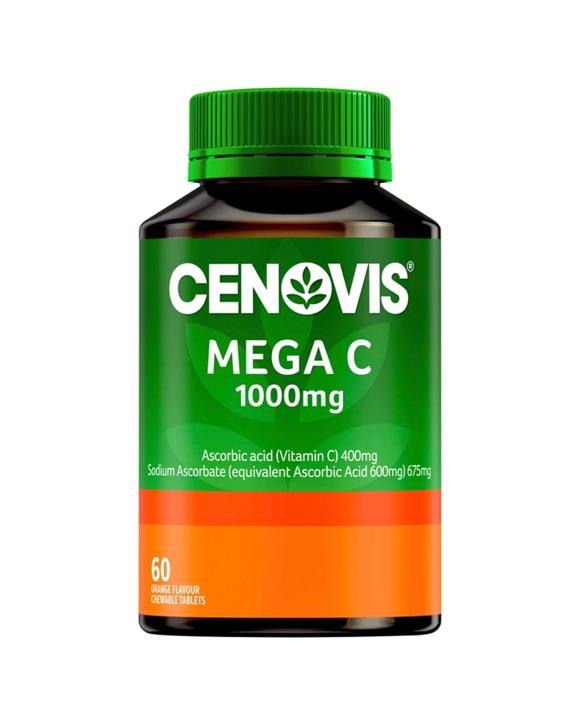 Cenovis 60pc Mega C 1000Mg Immune System Supplement Chewable Tablets