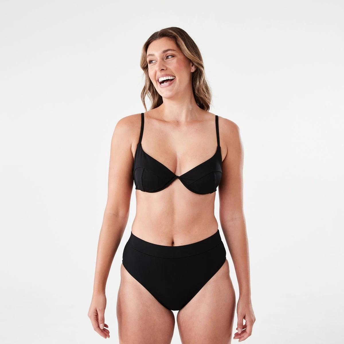 7 Underwire Balconette Ribbed Bra BLACK, 7 of 7