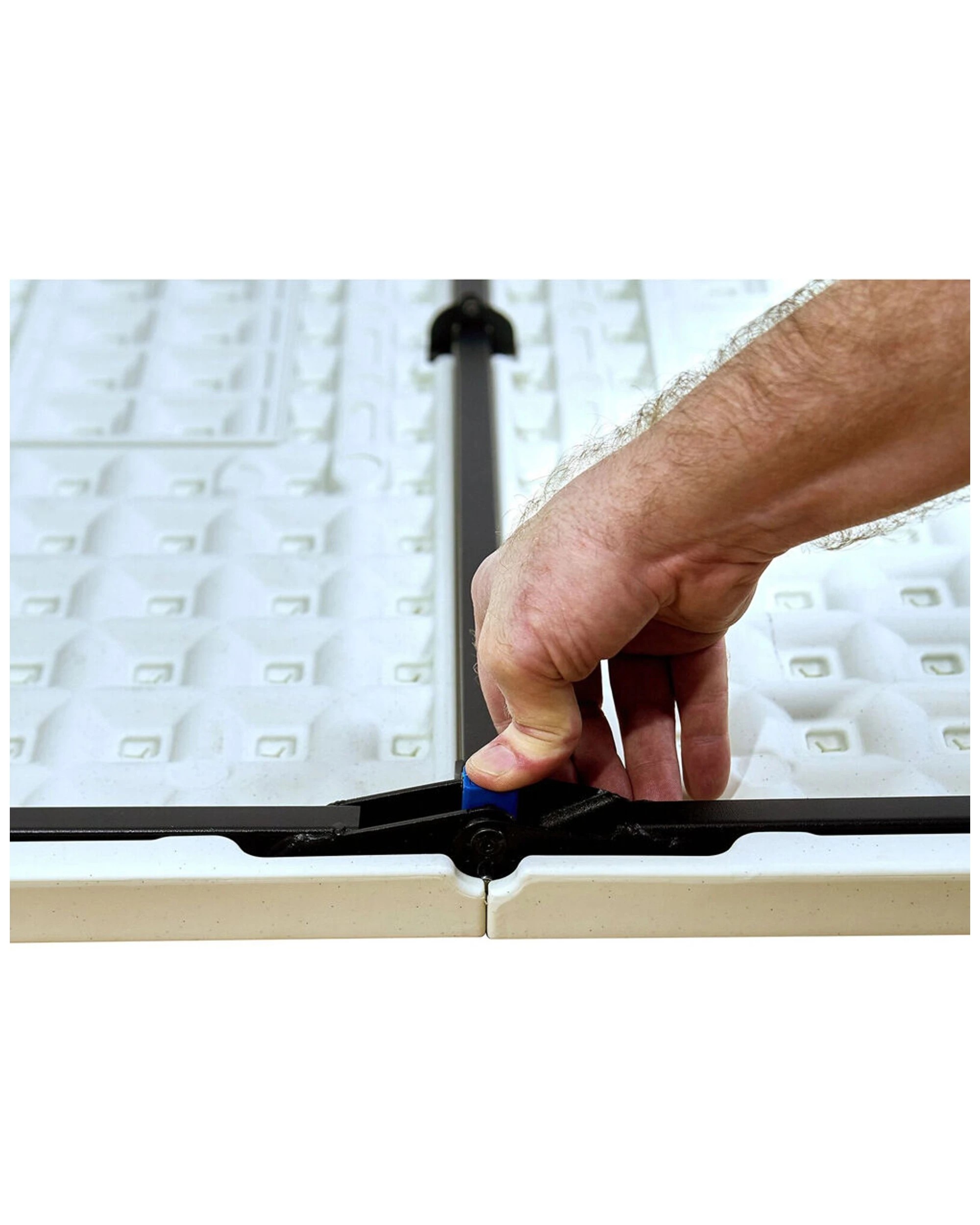 6 Quest Versalite 86 Square Multi Height Table Folding With Carry Handle - Grey, 6 of 7