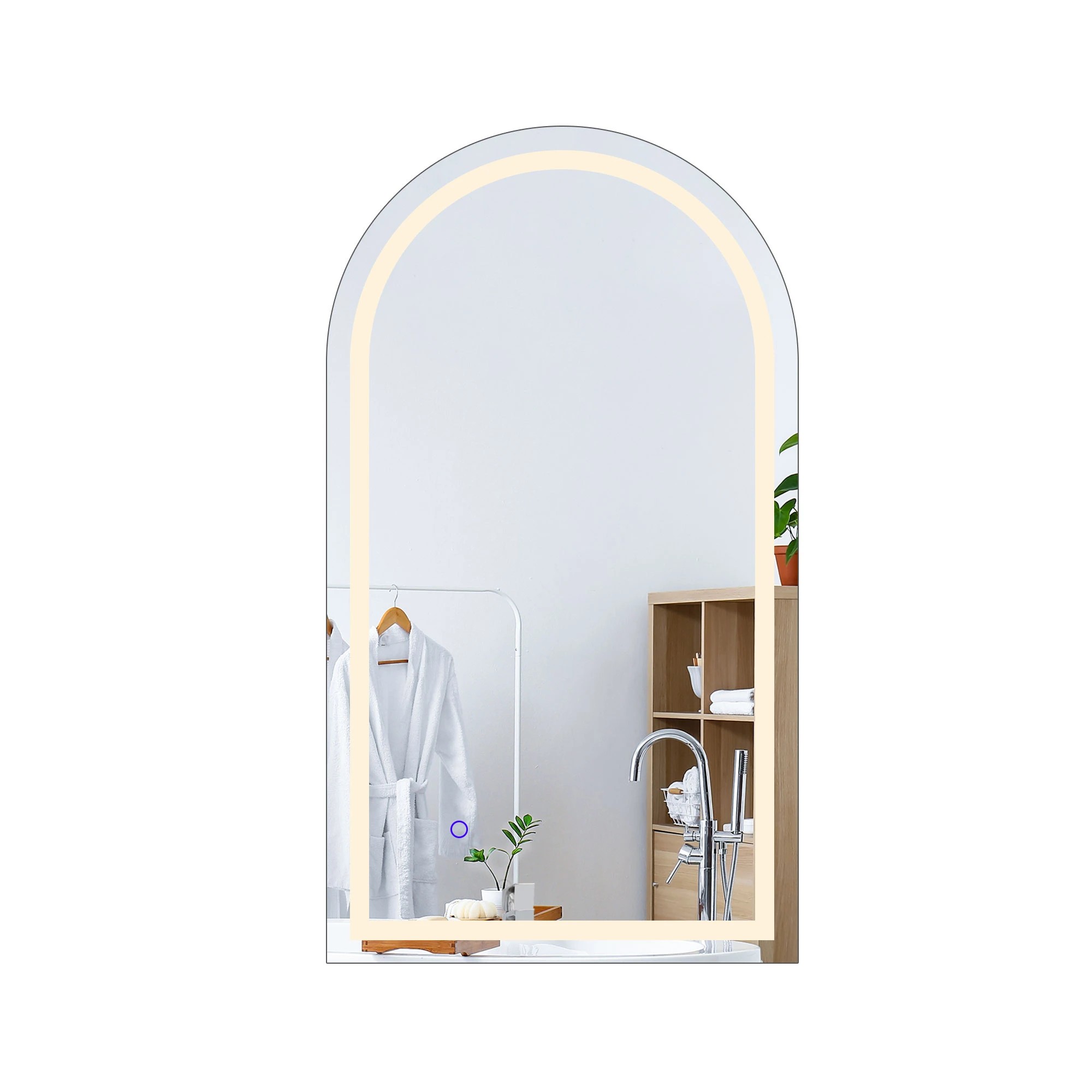 2 Emitto LED Wall Mirror Arch Anti-fog  50x90cm, 2 of 7