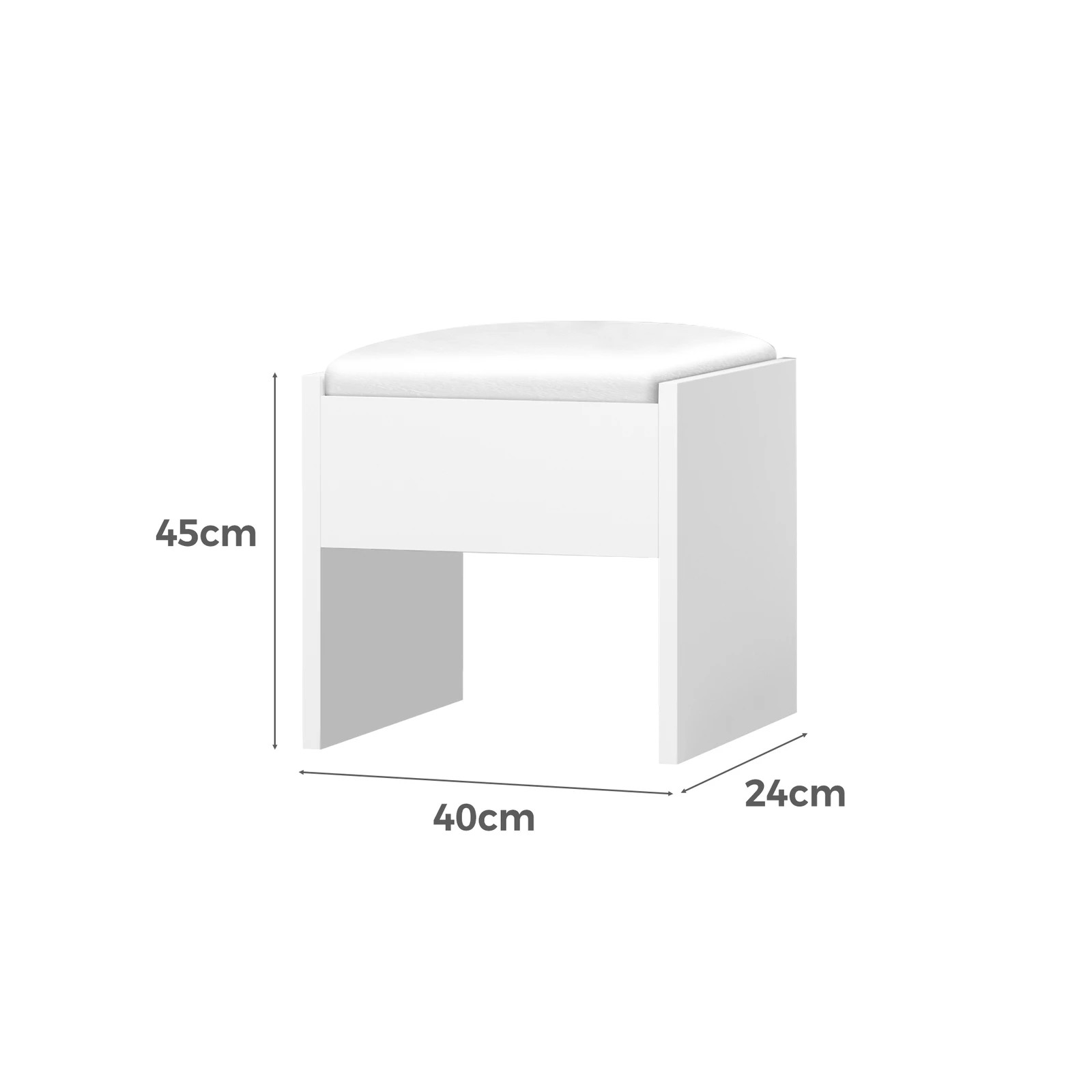 7 Alfordson Dressing Table Stool Set LED Makeup Mirror Vanity Desk Drawers - White, 7 of 10