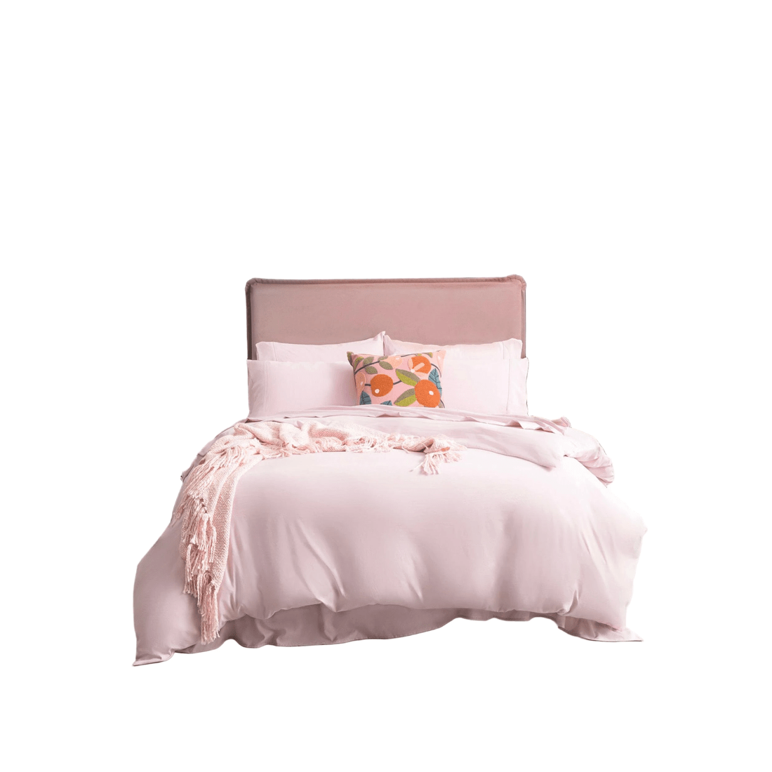 1 Ddecor Home Vintage Washed Microfiber Quilt Cover Set, Double (180 x 210 cms) - Lilac - Purple, 1 of 3