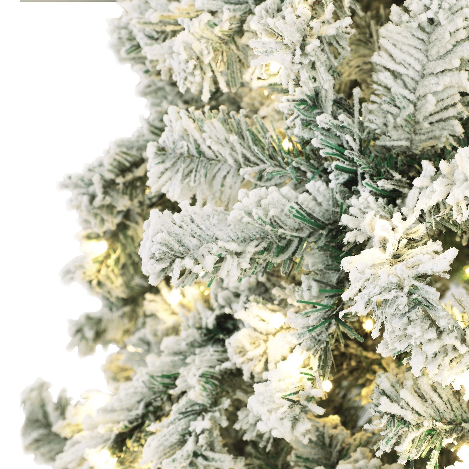 7 Tinseltown LED Christmas Tree 2.4M 8FT with Tree Skirt Light Snow-sprayed - Green, 7 of 8