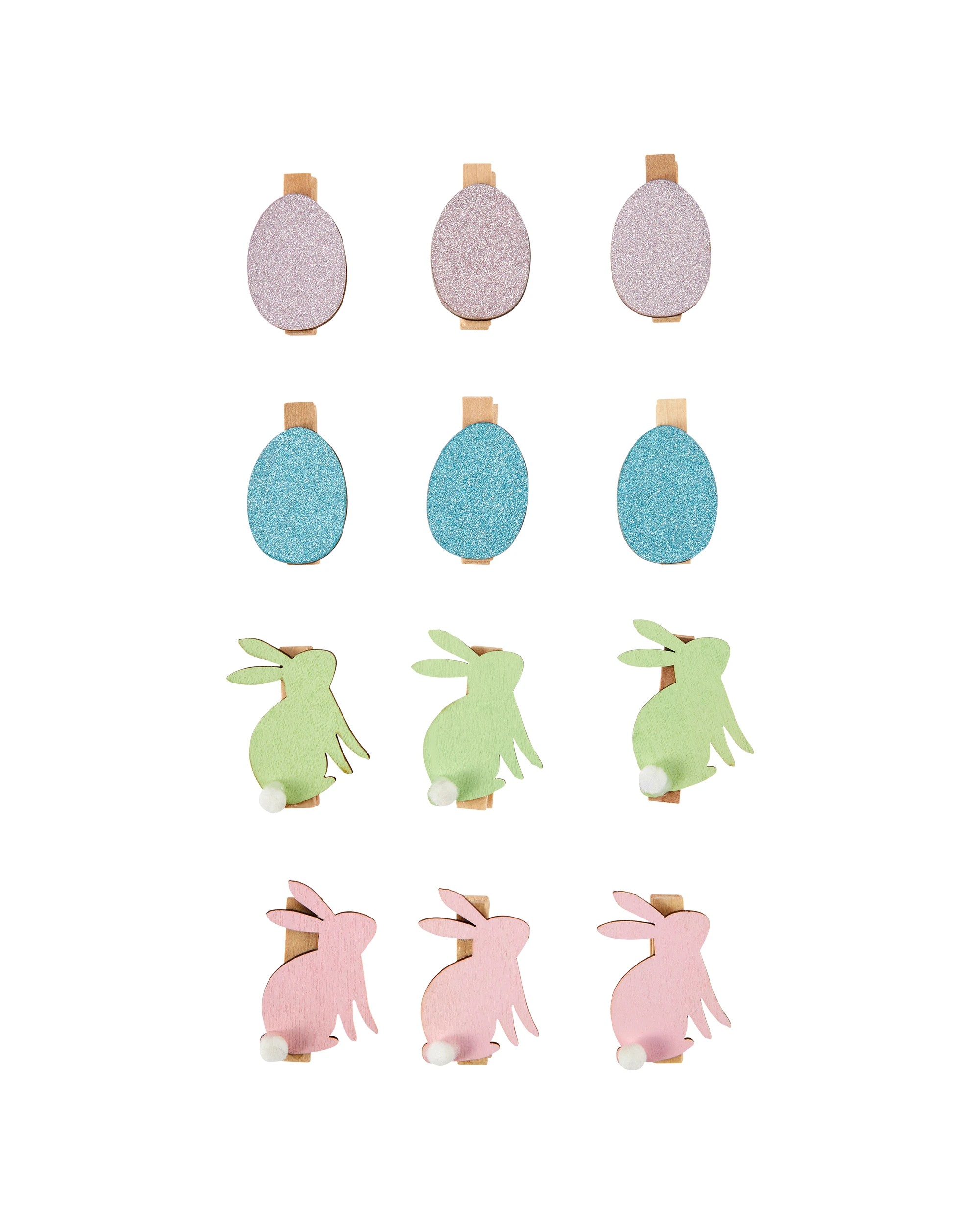 2 12 Pack Easter Craft Shaped Pegs, 2 of 6