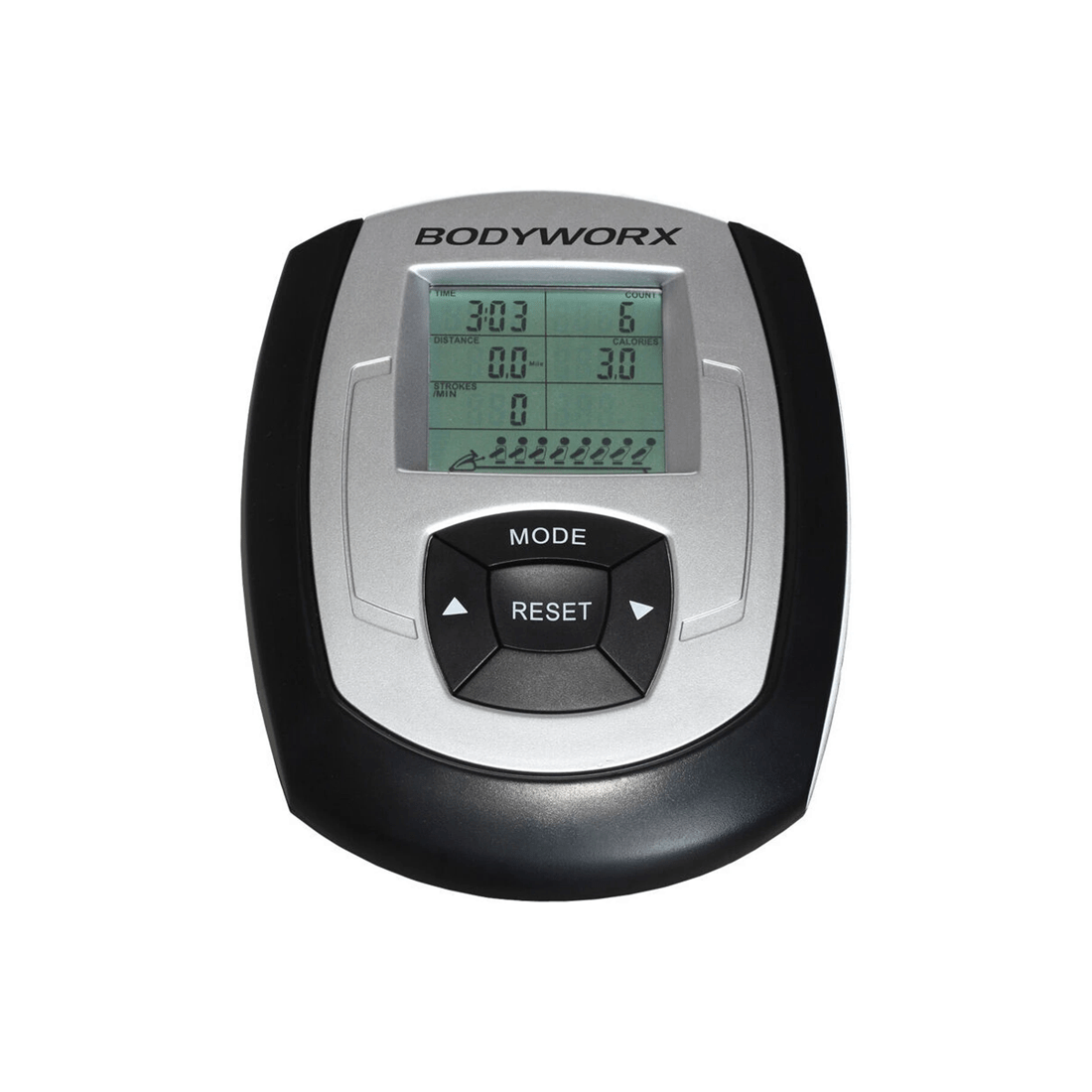 2 Bodyworx Manual Mag Rower Rowing Machine 8 Level Tension Transport Wheels - Black, 2 of 3