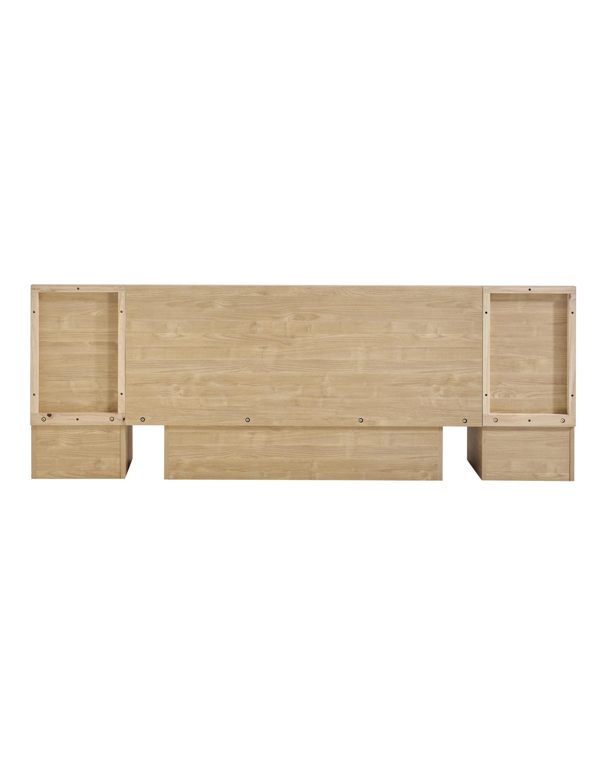 5 Kodu Gas Lift Queen Bed with Underbed Storage and Bedside Tables Oak Look - Natural, 5 of 10