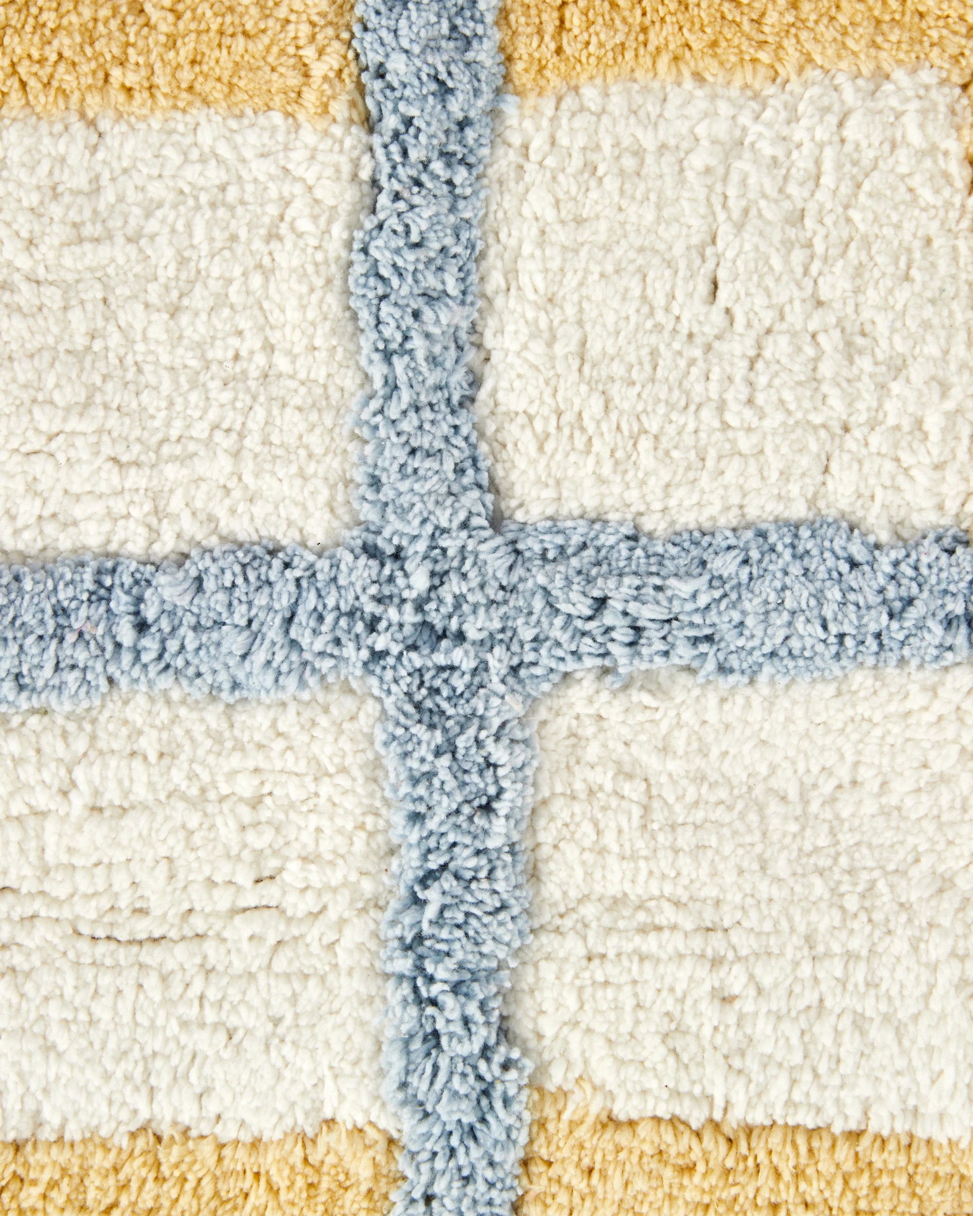 4 Check Bath Mat - Blue and Yellow, 4 of 5