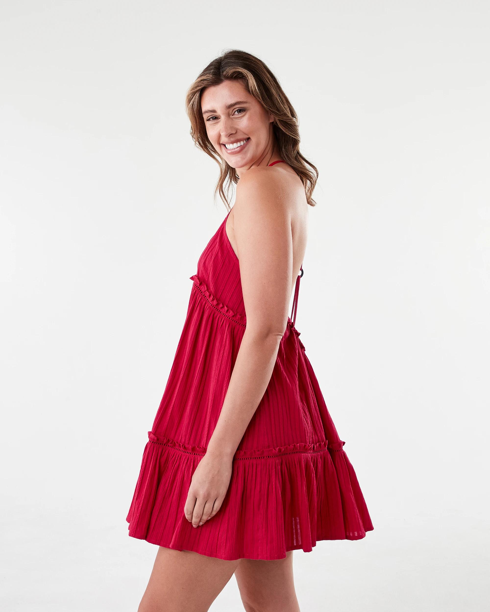 2 Baby Doll Beach Dress Strawberry, 2 of 9