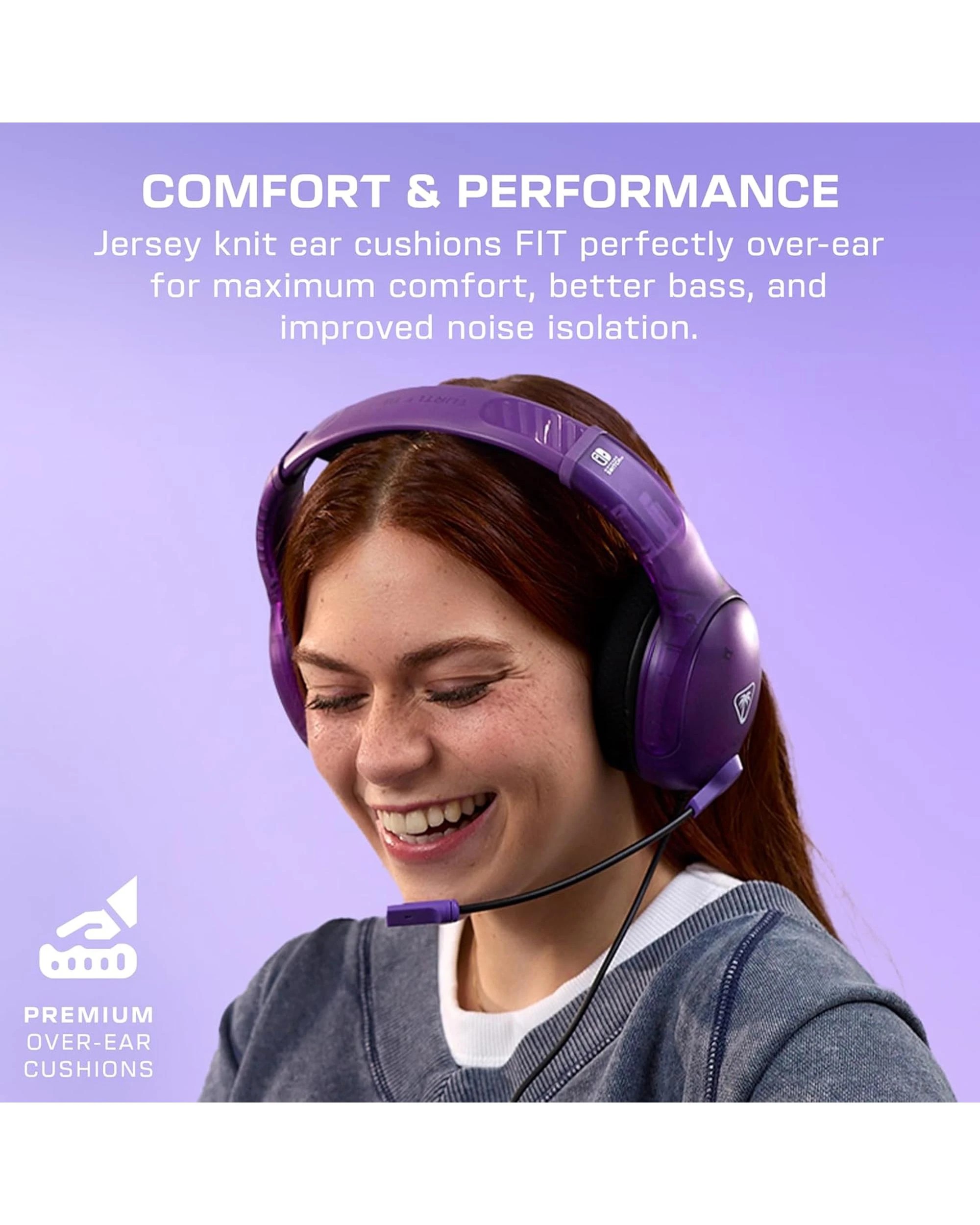 8 Turtle Beach Airlite Fit Wired Gaming Headset for Nintendo Switch - Ghost Purple - Purple, 8 of 10