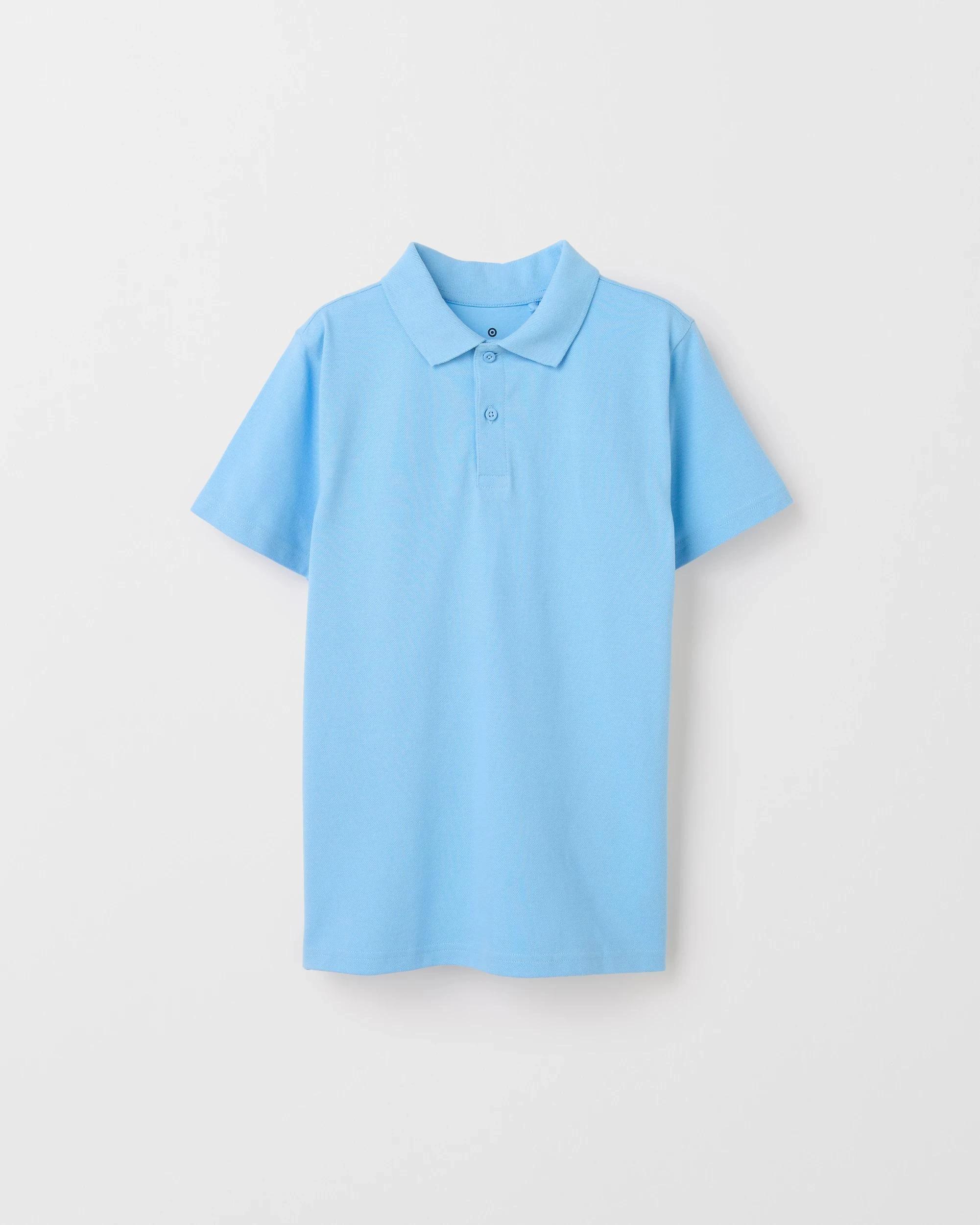 2 Target Australian Cotton 2 Pack Short Sleeve Polo T-Shirt LIGHT BLUE, 2 of 3