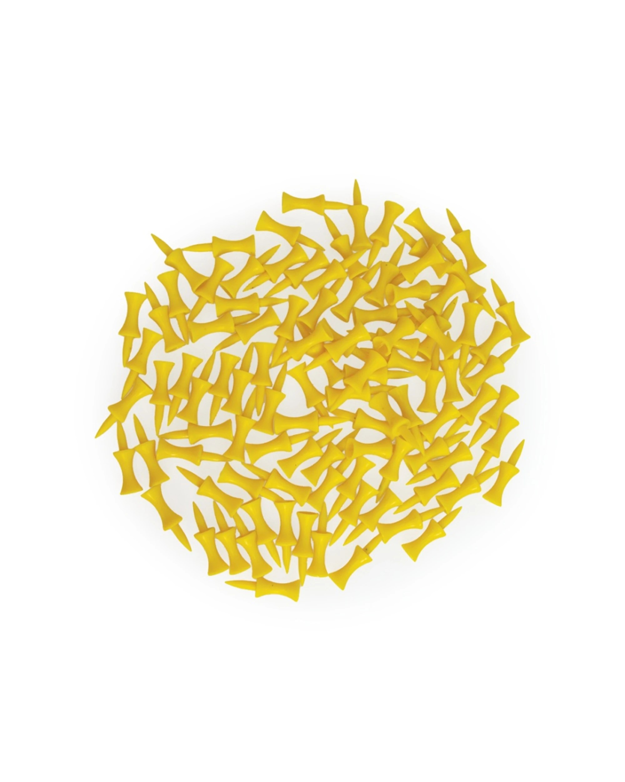 1 Victor Sports 100pc Plastic Golf Tees Lightweight Durable Accessories Pack - Yellow, 1 of 2