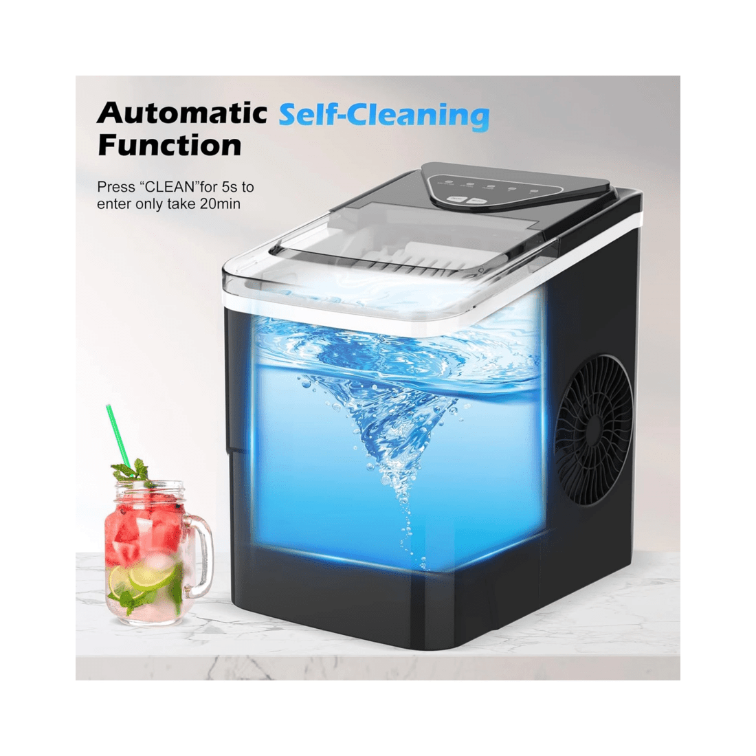 4 Advwin 12kg Ice Maker Portable Ice Maker Machine With Self-cleaning Function, 4 of 8