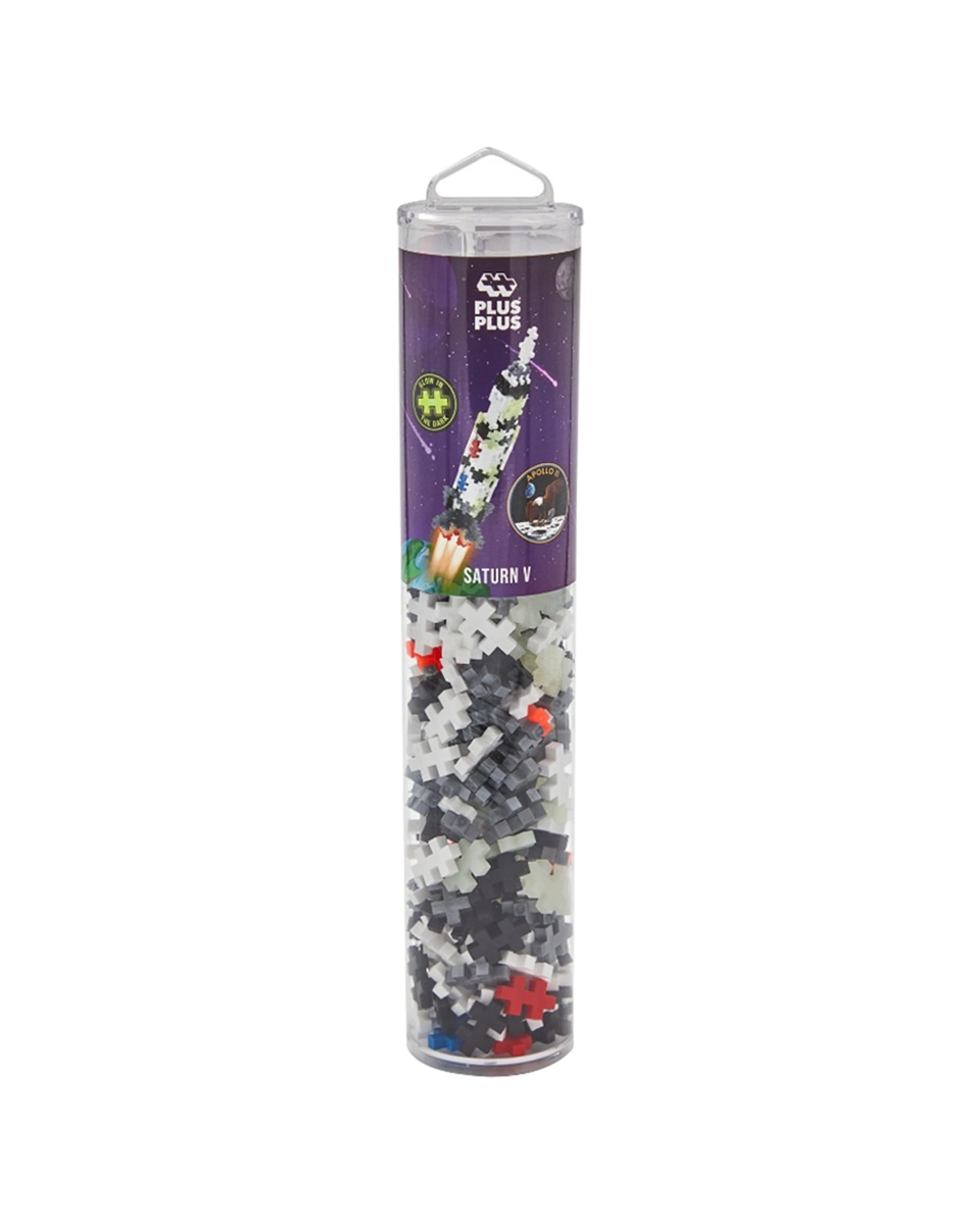 2 Plus-Plus 240pc Saturn V Rocket Tube 2D Building Puzzle Kids Activity Toy, 2 of 3
