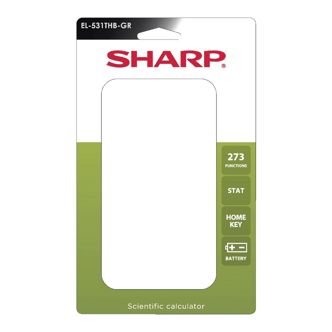 2 Sharp Scientific Calculator Black/Green EL-531TH, 2 of 3