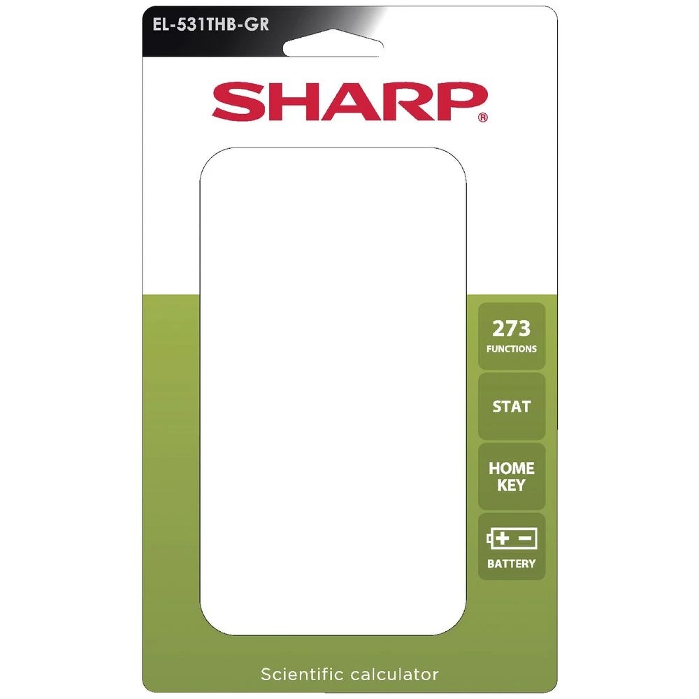 2 Sharp Scientific Calculator Black/Green EL-531TH, 2 of 3