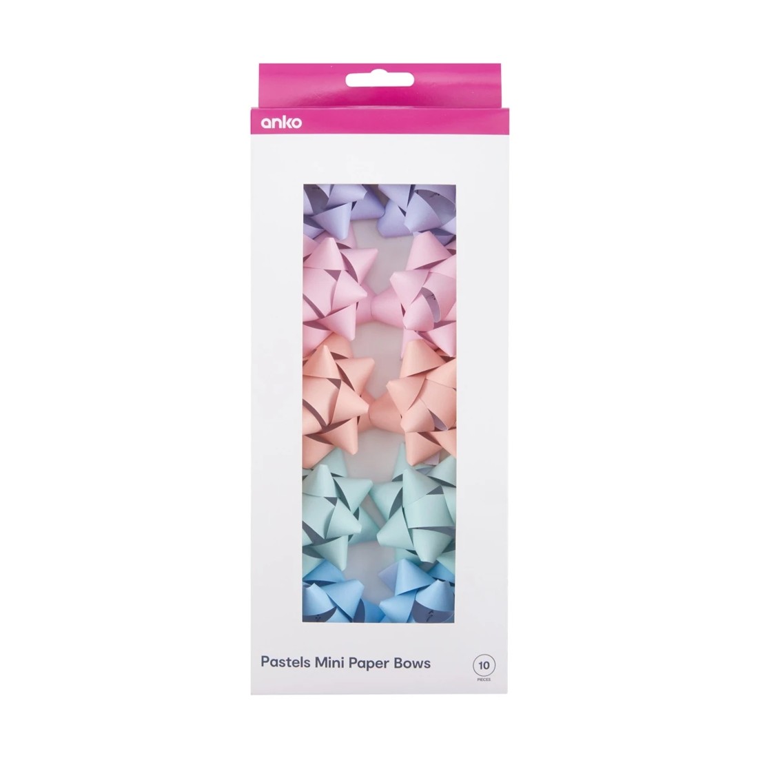 1 10 Piece Mini Paper Bows - Pastel, 1 of 8