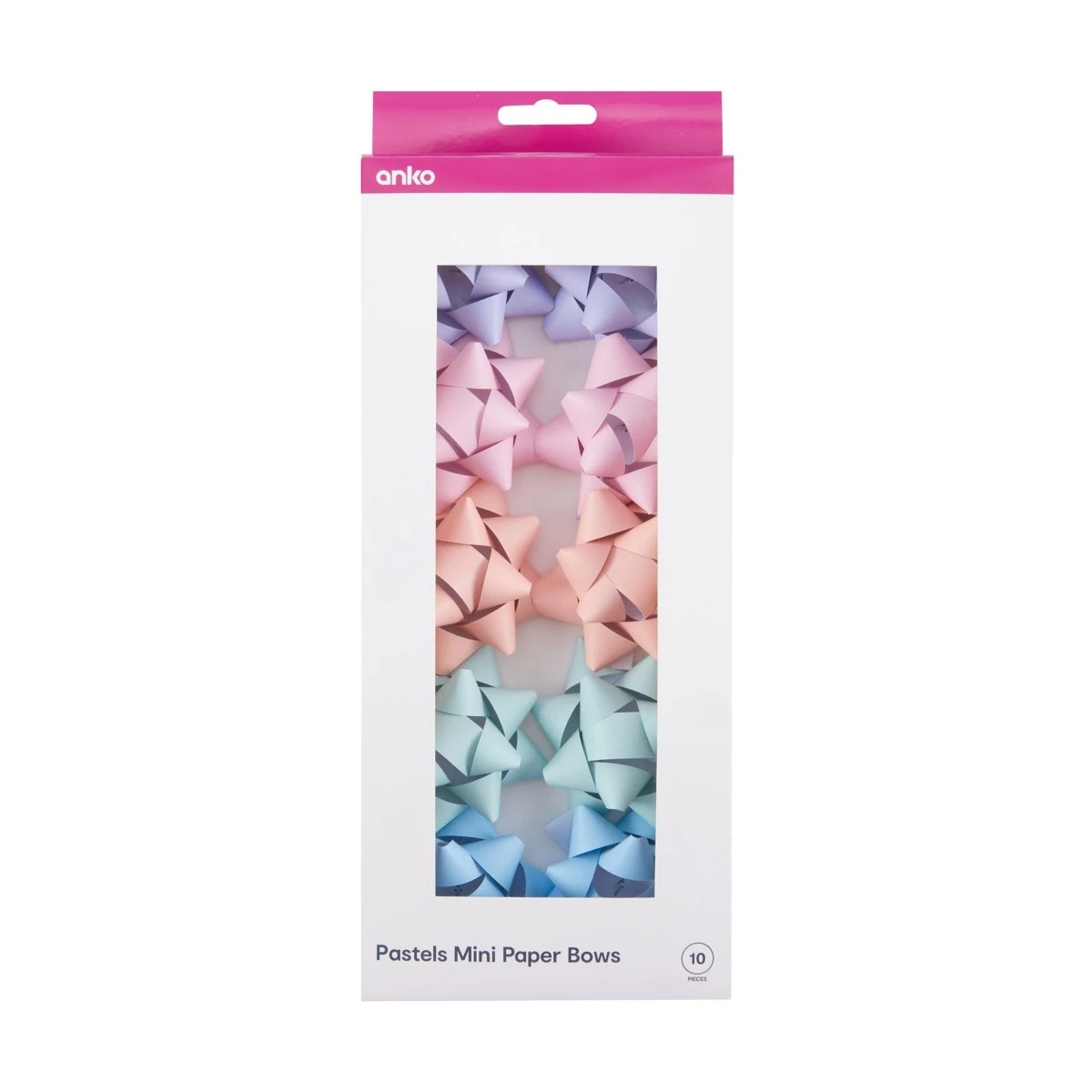 1 10 Piece Mini Paper Bows - Pastel, 1 of 8