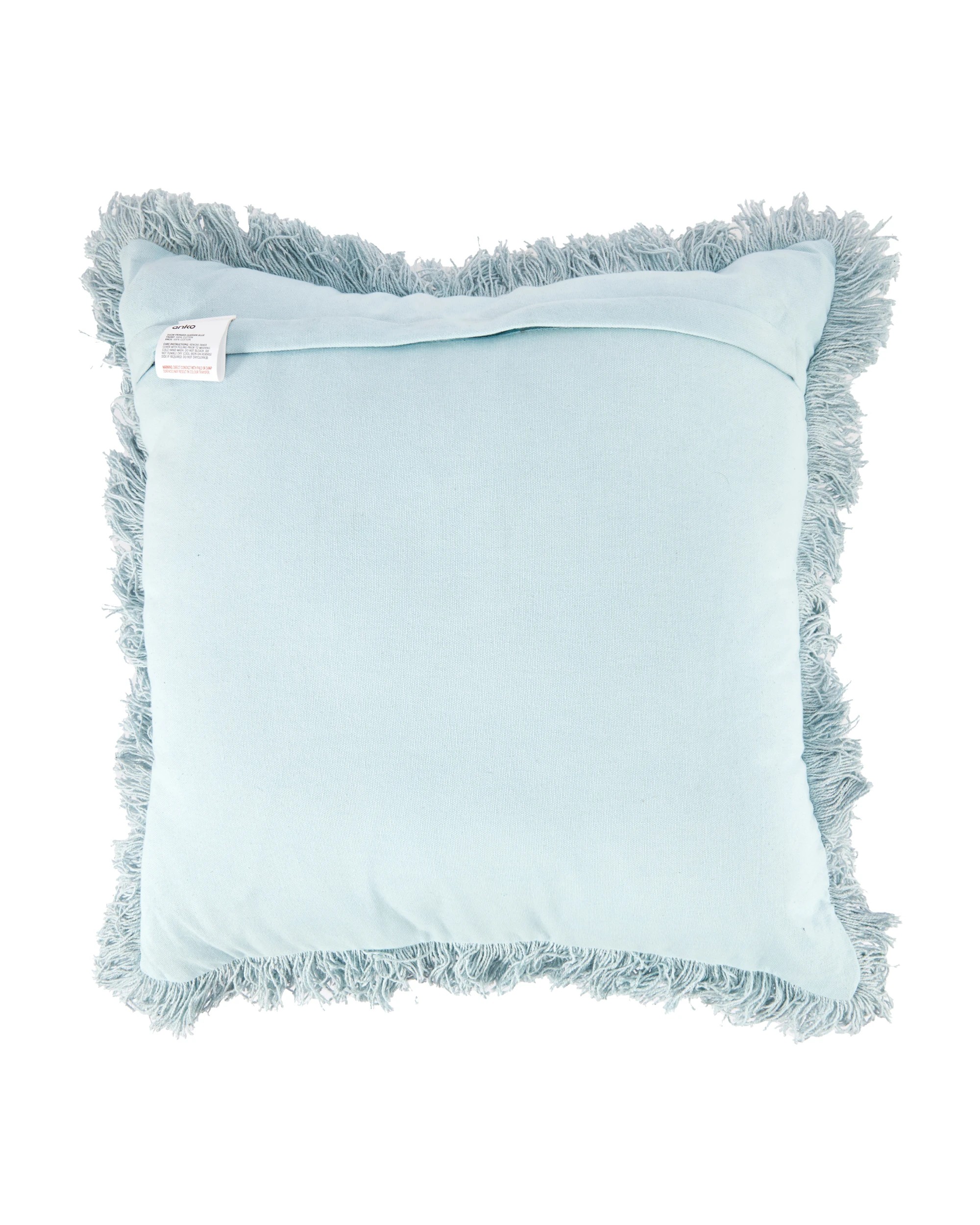 3 50cm Fringed Cushion - Blue, 3 of 4
