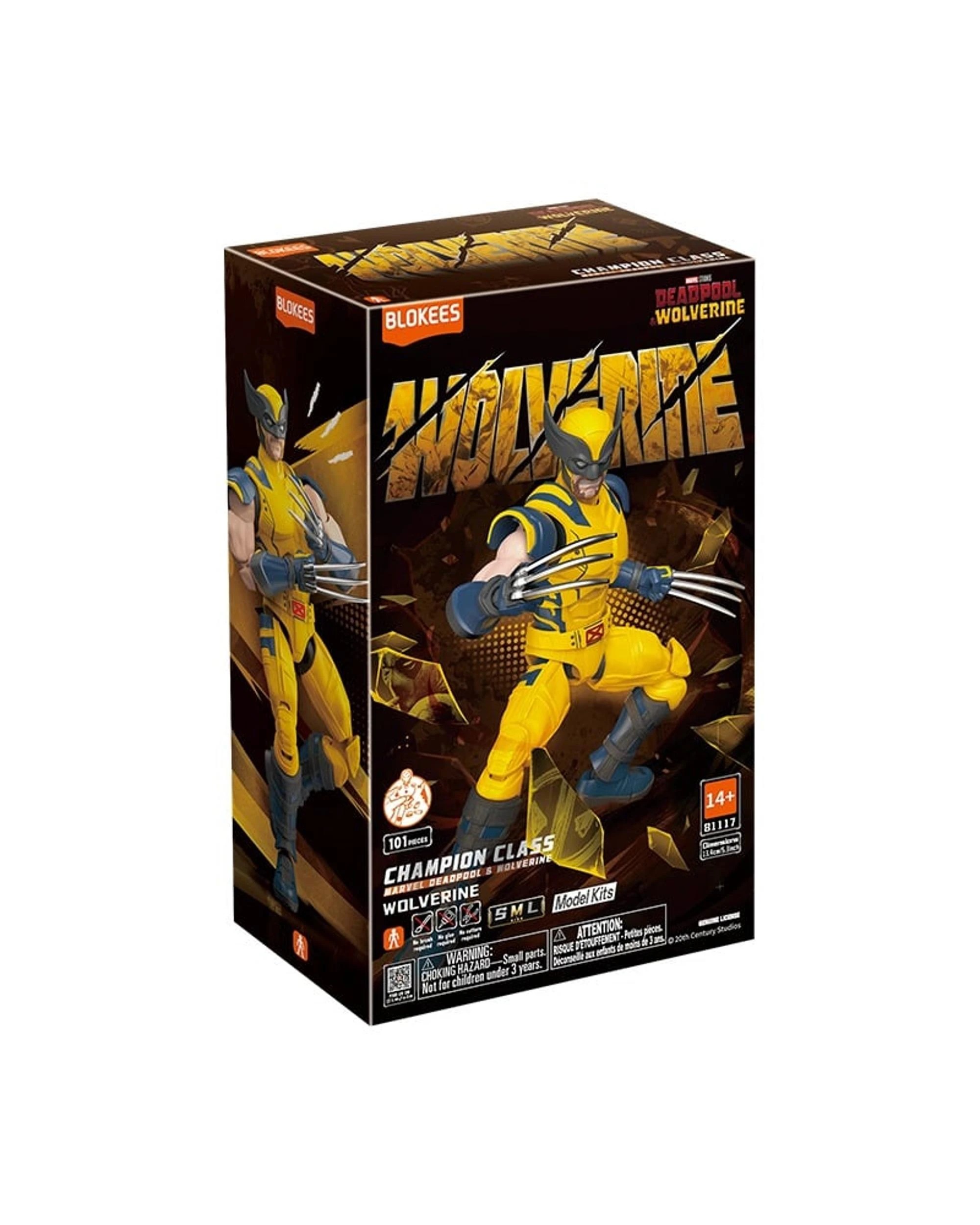 1 Blokees Marvel Hero Champion Class 05 Wolverine Model Kit, 1 of 6