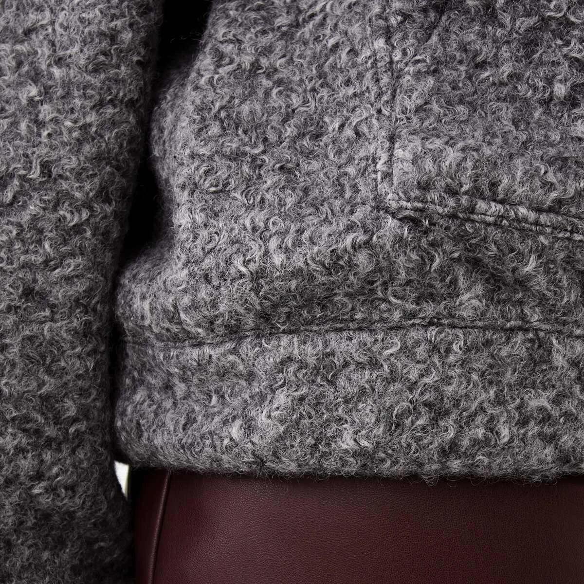 8 Boucle Bomber Jacket Gry Chmrle, 8 of 8