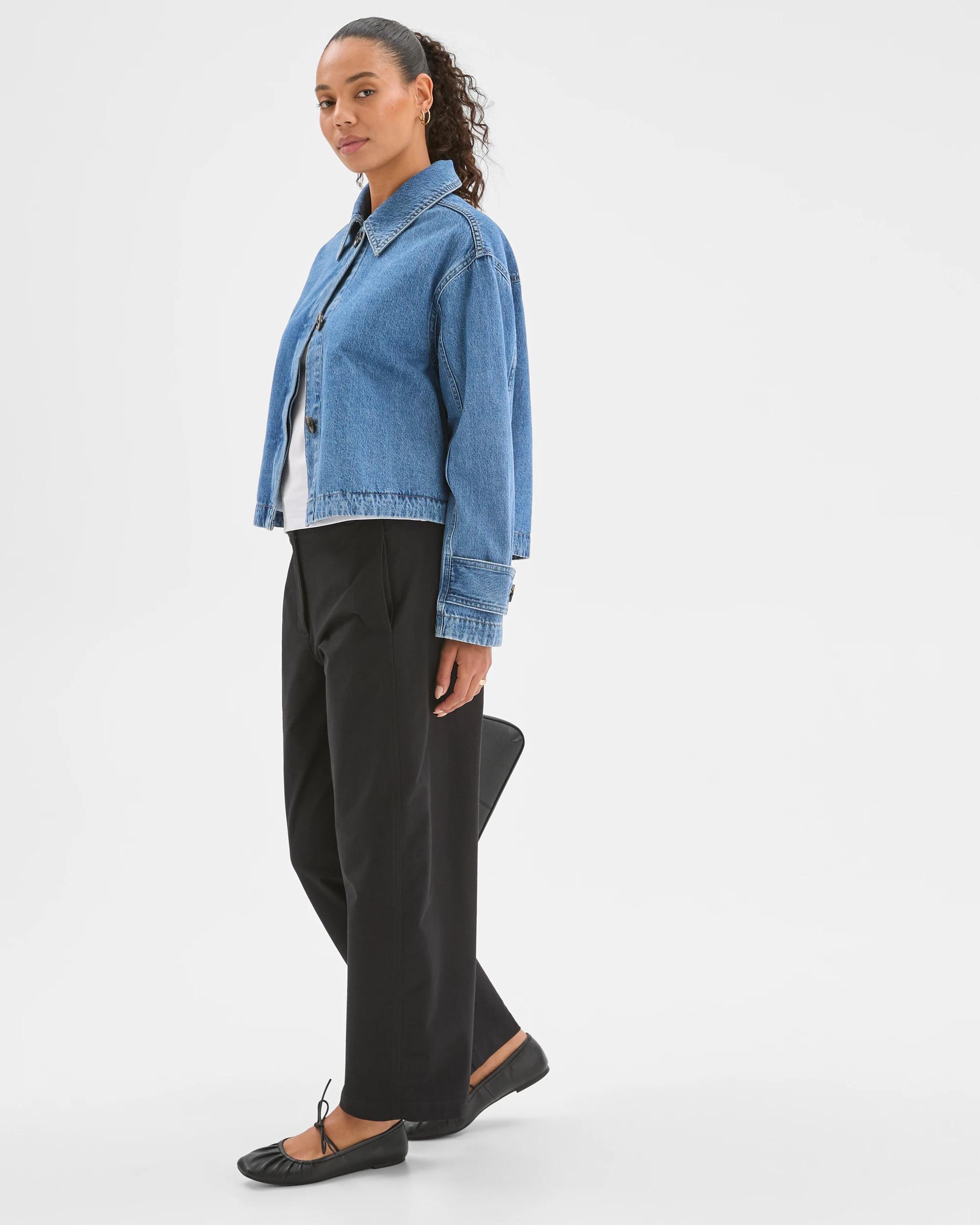 3 Target Denim Shacket MID WORN, 3 of 8