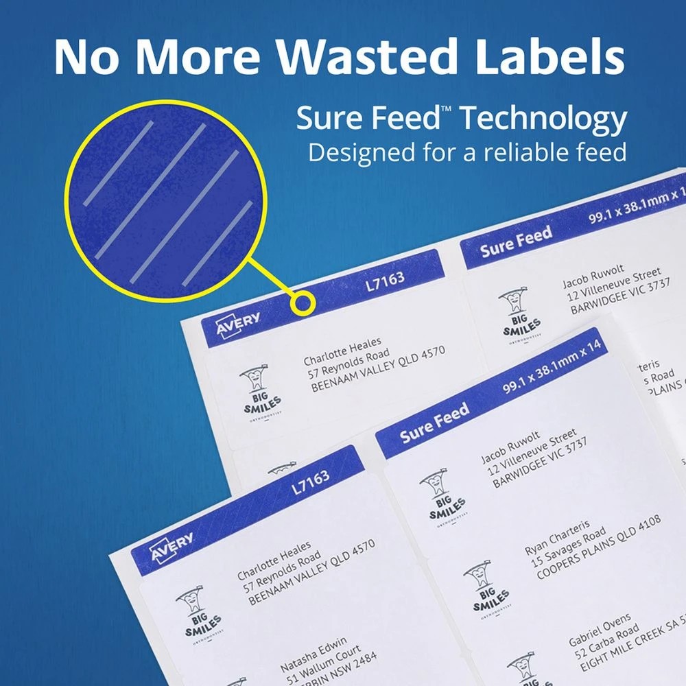 6 Avery Premium White Addressing Labels AveryEco 14UP 50 Sheets, 6 of 10