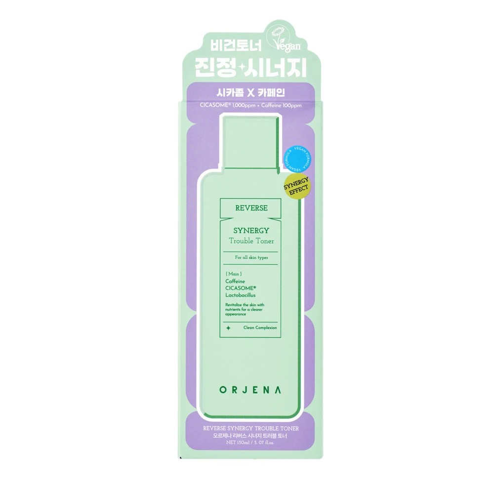 2 Orjena Reverse Synergy Trouble Toner 150ml - Caffeine, Cicasome and Lactobacillus, 2 of 3