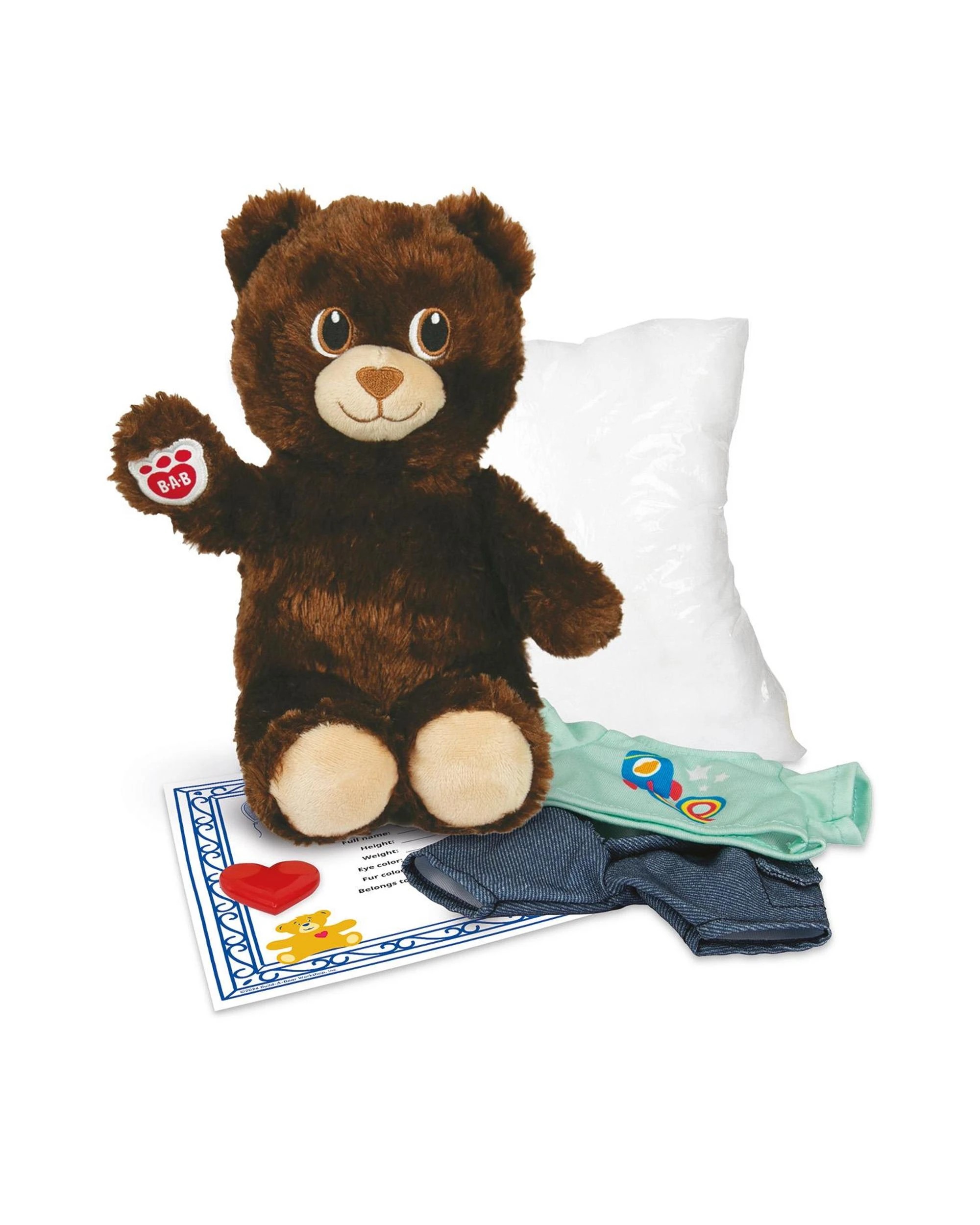 1 Casdon Build-A-Bear Workshop Furtastic Bear and Outfit - Dark Brown + Rocket -  Plush, 1 of 9